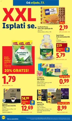 Confiserie Firenze Vafli s 32% svježih jaja XXL, Waffles with 32% fresh eggs XXL - Pregled kataloga iz trgovine Lidl, vrijedi od 07.01.2026 | Stranica: 20