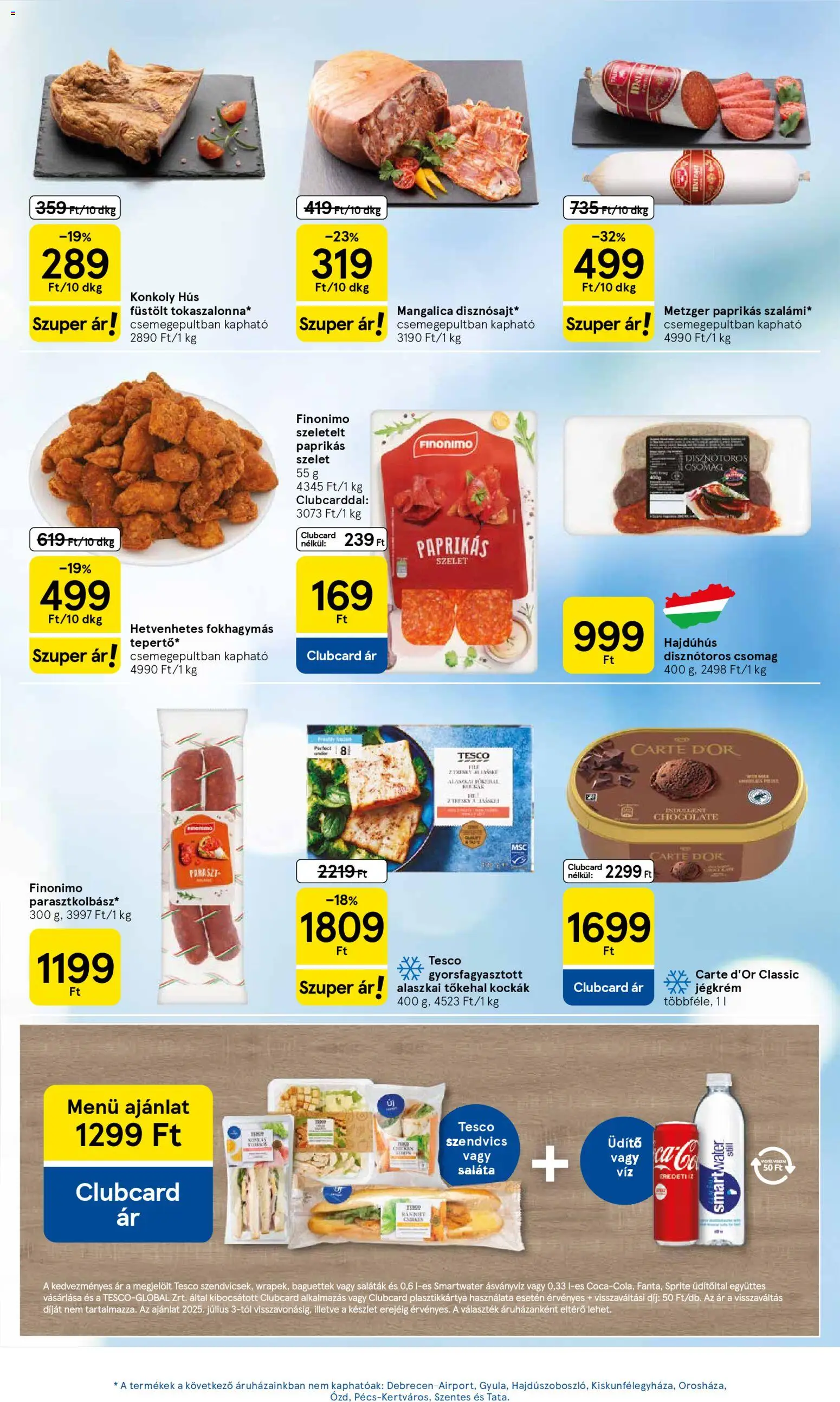 Tesco akciós ujság - amely érvényes a következő dátumtól: 02.01.2026 | Oldal: 17 | Termékek: Szendvics, Hús, Ásványvíz, Saláta