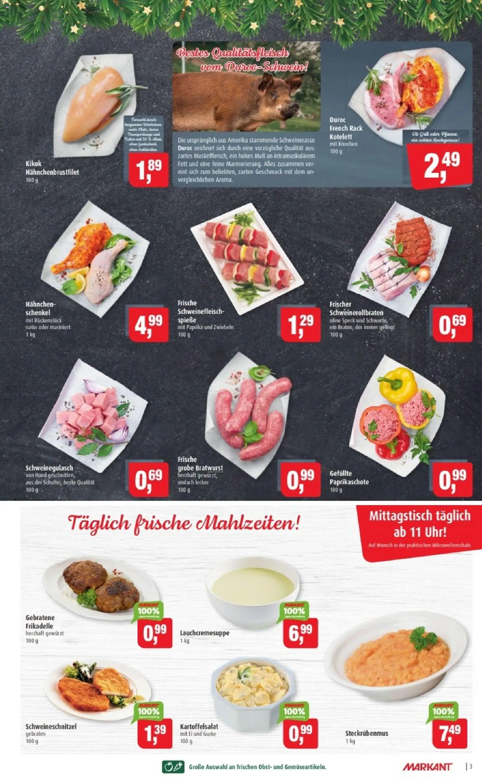 Markant Prospekt 	 – gültig ab 08.12.2025 | Seite: 3 | Produkte: Grill, Bratwurst, Paprika, Schweinefleisch