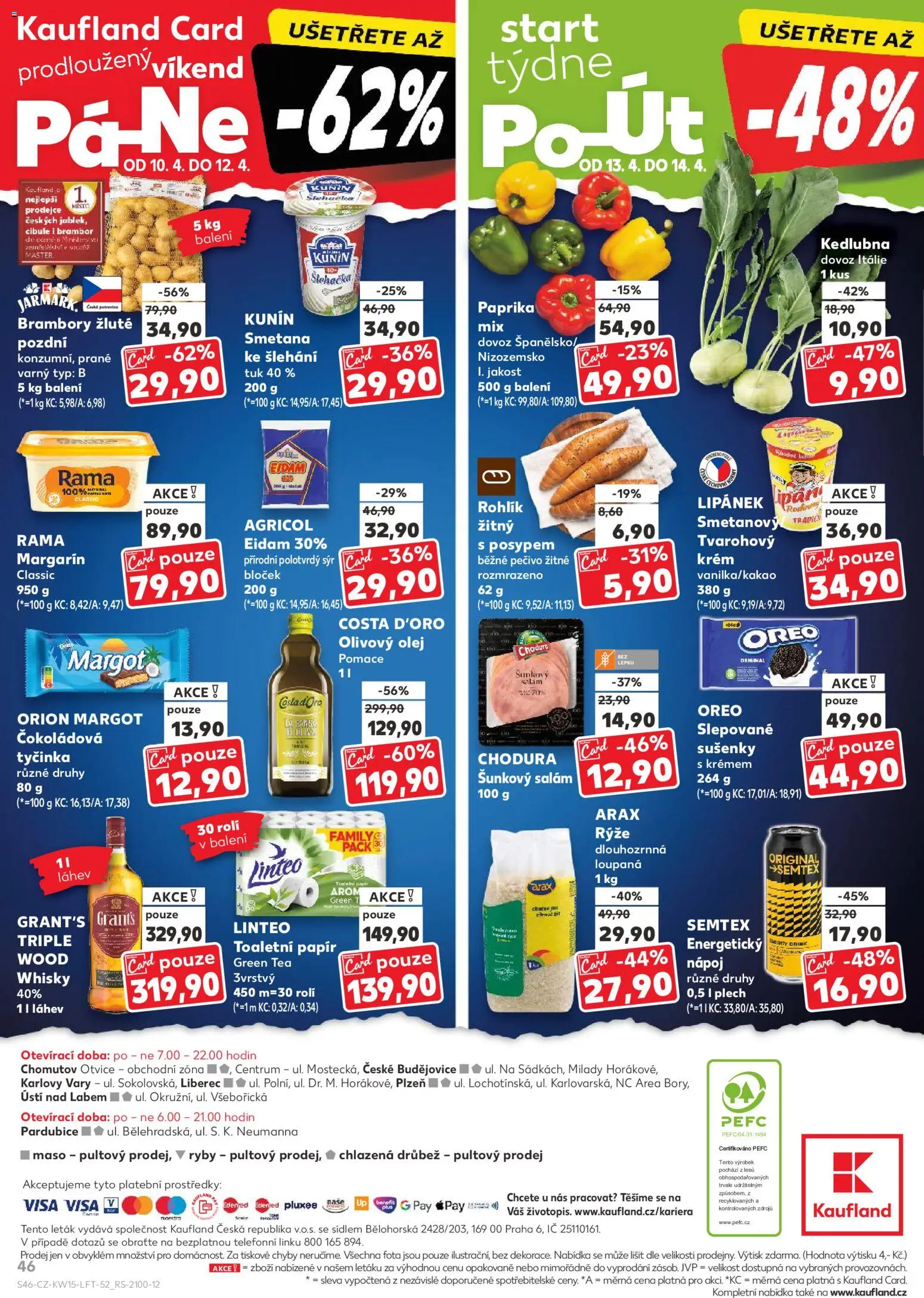 Kaufland leták - Plzeň Bory od 08.04.2026 | Strana: 46 | Produkty: Krém, Ryby, Šlehačka, Šunkový salám