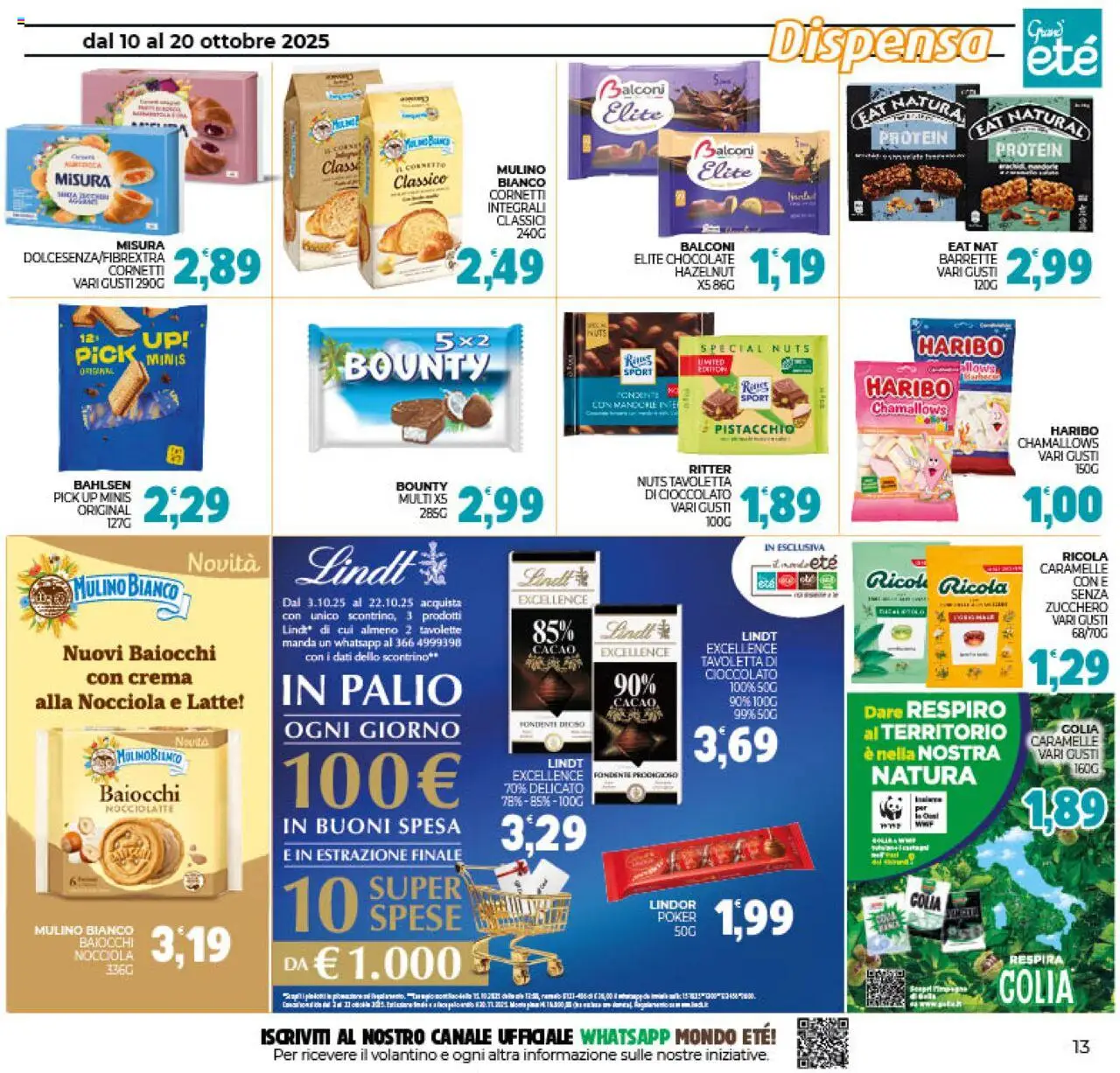 Volantino Eté del 10.10.2025 | Pagina: 13 | Prodotti: Cioccolato, Caramelle, Latte, Cacao