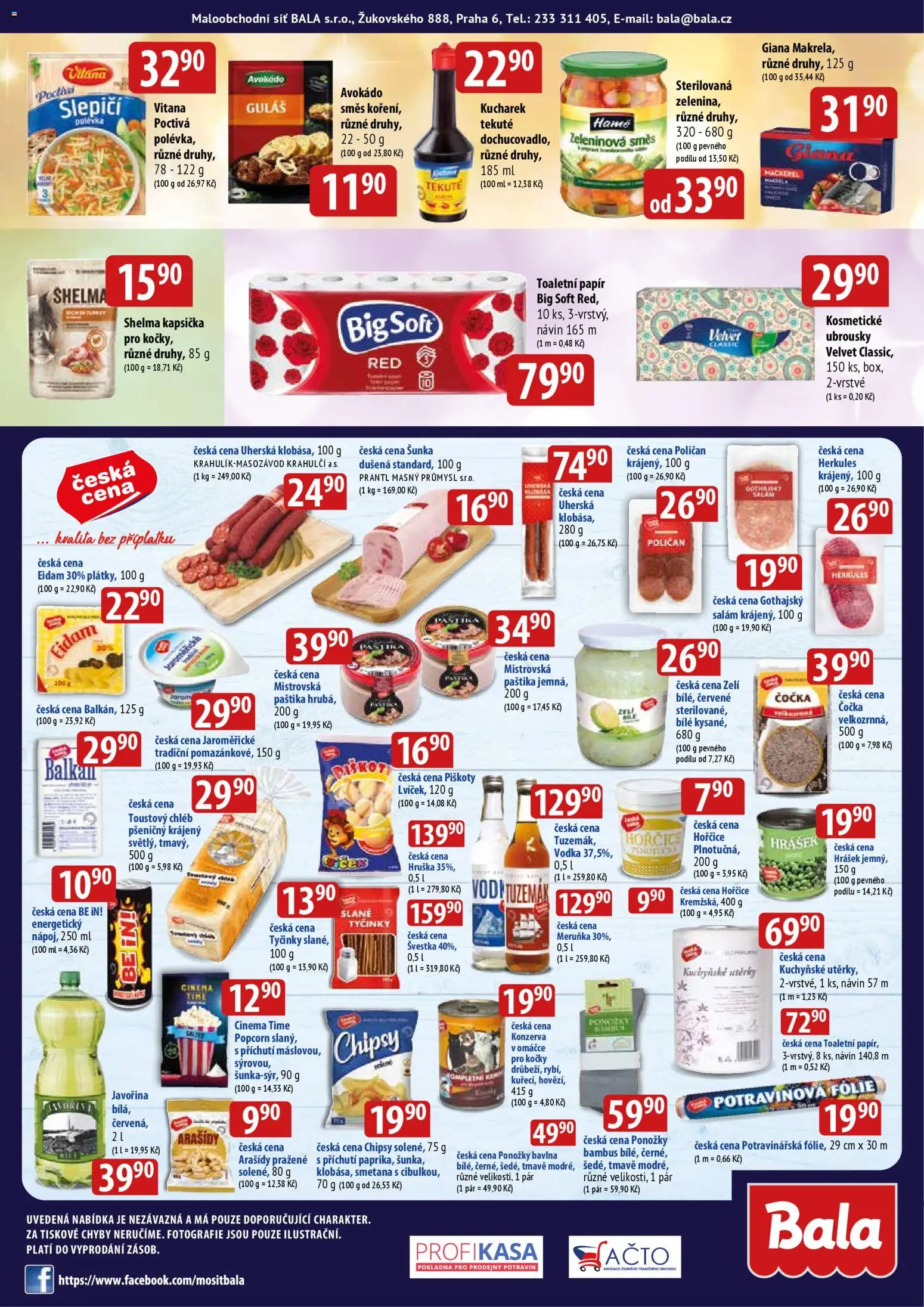 BALA velký leták + od 26.11.2025 | Strana: 6 | Produkty: Salám, Kuchyňské utěrky, Fólie, Arašídy