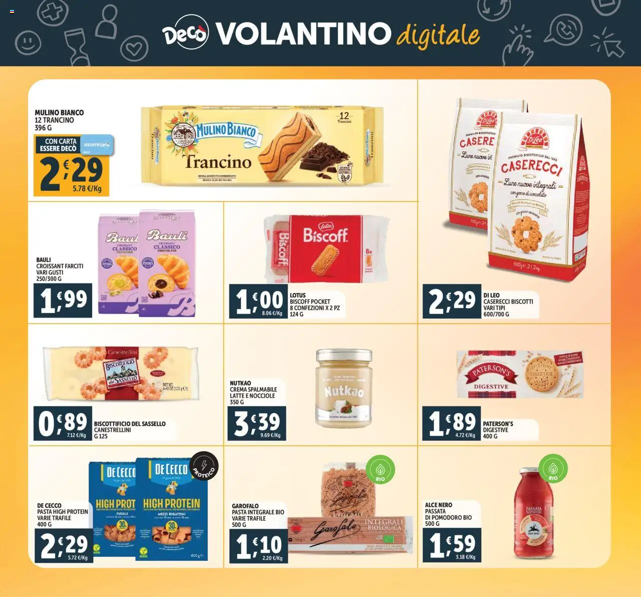 Volantino Decò del 08.07.2025 | Pagina: 25 | Prodotti: Pomodoro, Latte, Nocciole, Fusilli