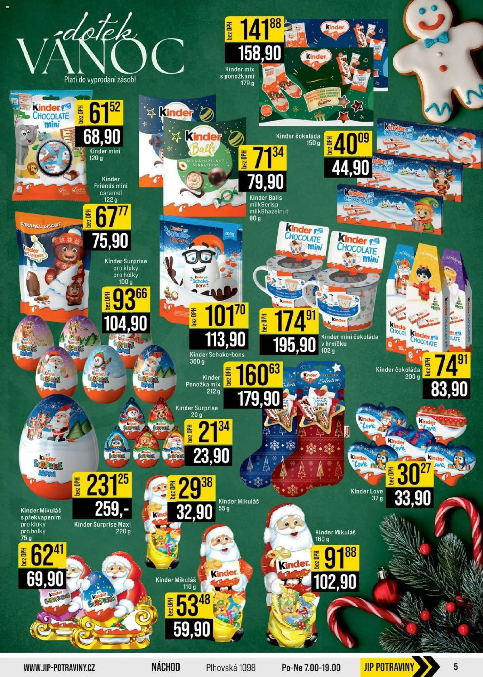 Jip leták - Cash & Carry od 26.11.2025 | Strana: 5 | Produkty: Čokoláda, Schoko Bons, Kinder surprise maxi, Kinder čokoláda