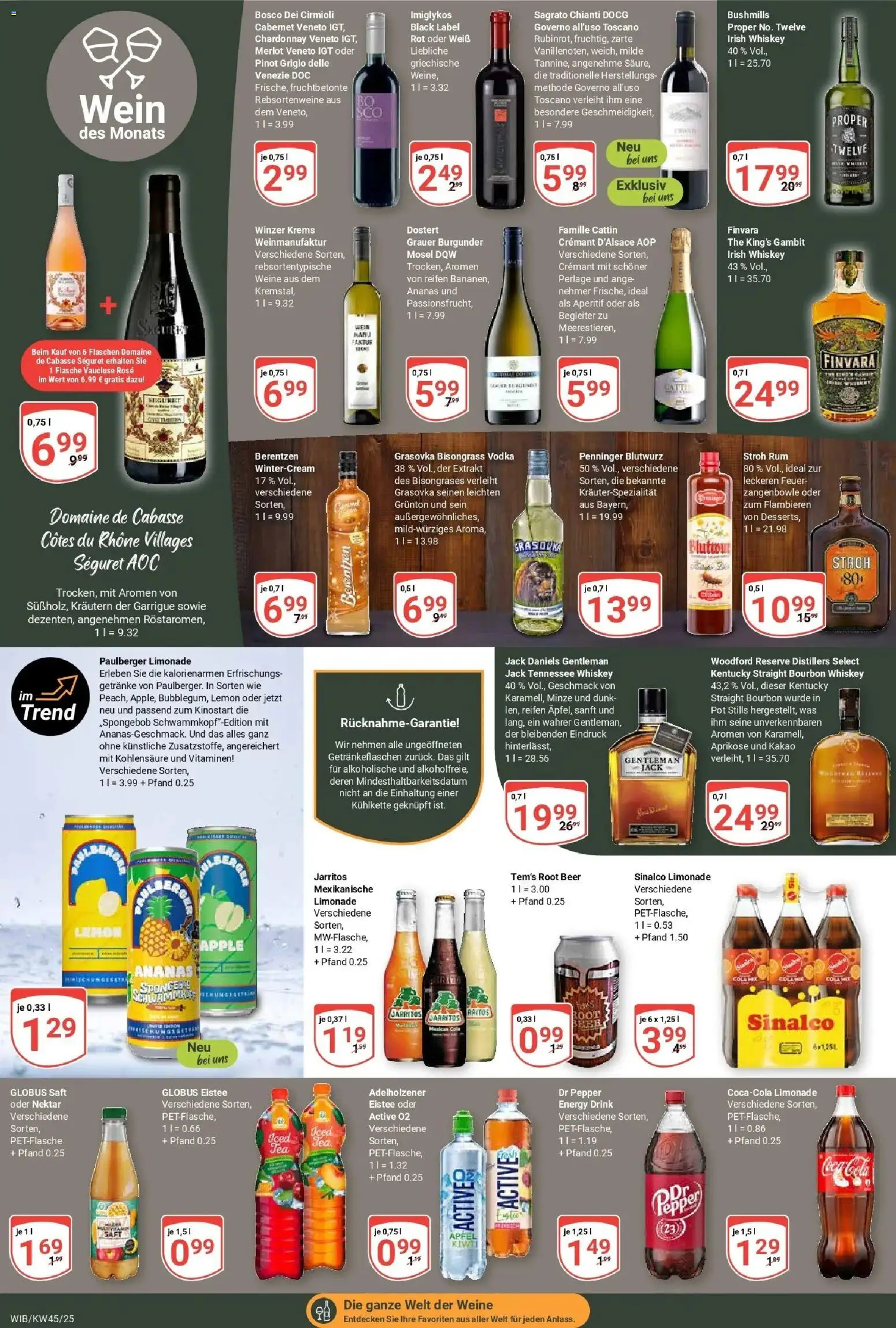 Globus prospekt Wiesbaden-Nordenstadt	 – gültig ab 02.11.2025 | Seite: 16 | Produkte: Merlot, Ananas, Bourbon, Berentzen