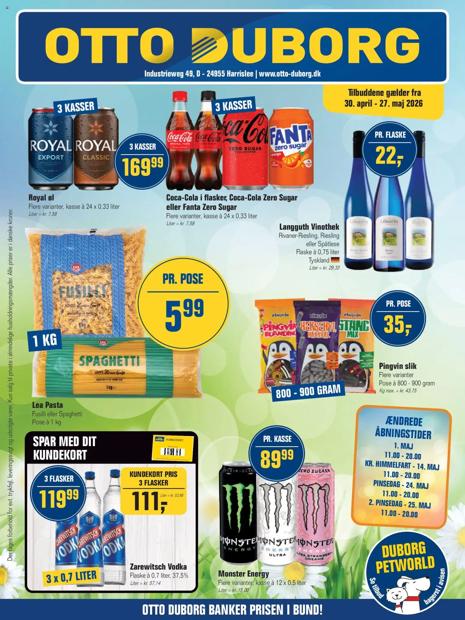 Otto Duborg tilbudsavis – gyldig fra 30.04.2026 | Side: 1 | Produkter: Spaghetti, Vodka, Fanta, Cola
