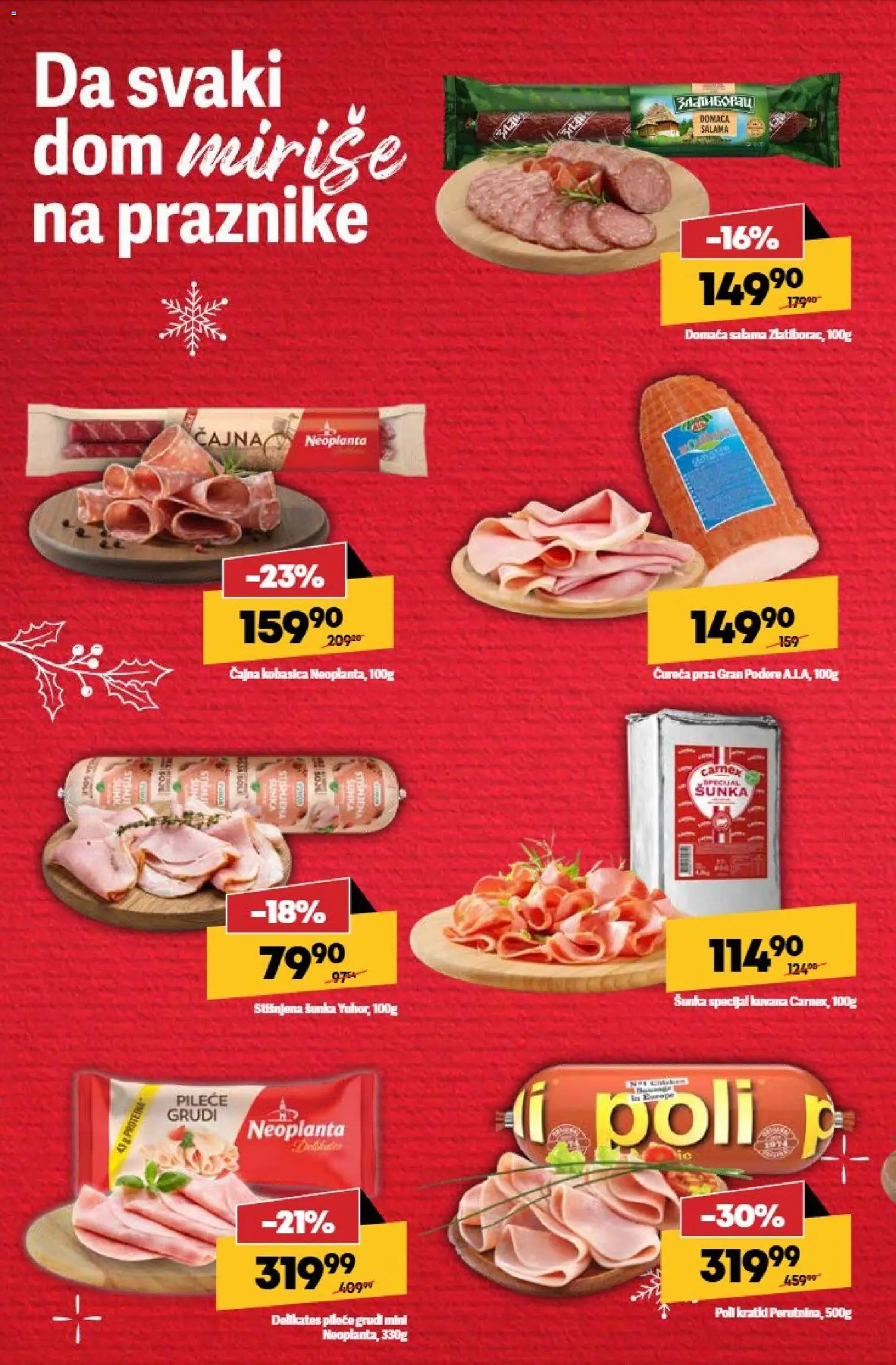 Maxi katalog - važi od 22.12.2025 | Strana: 14 | Proizvode: Pileće grudi, Salama, Šunka, Kobasica