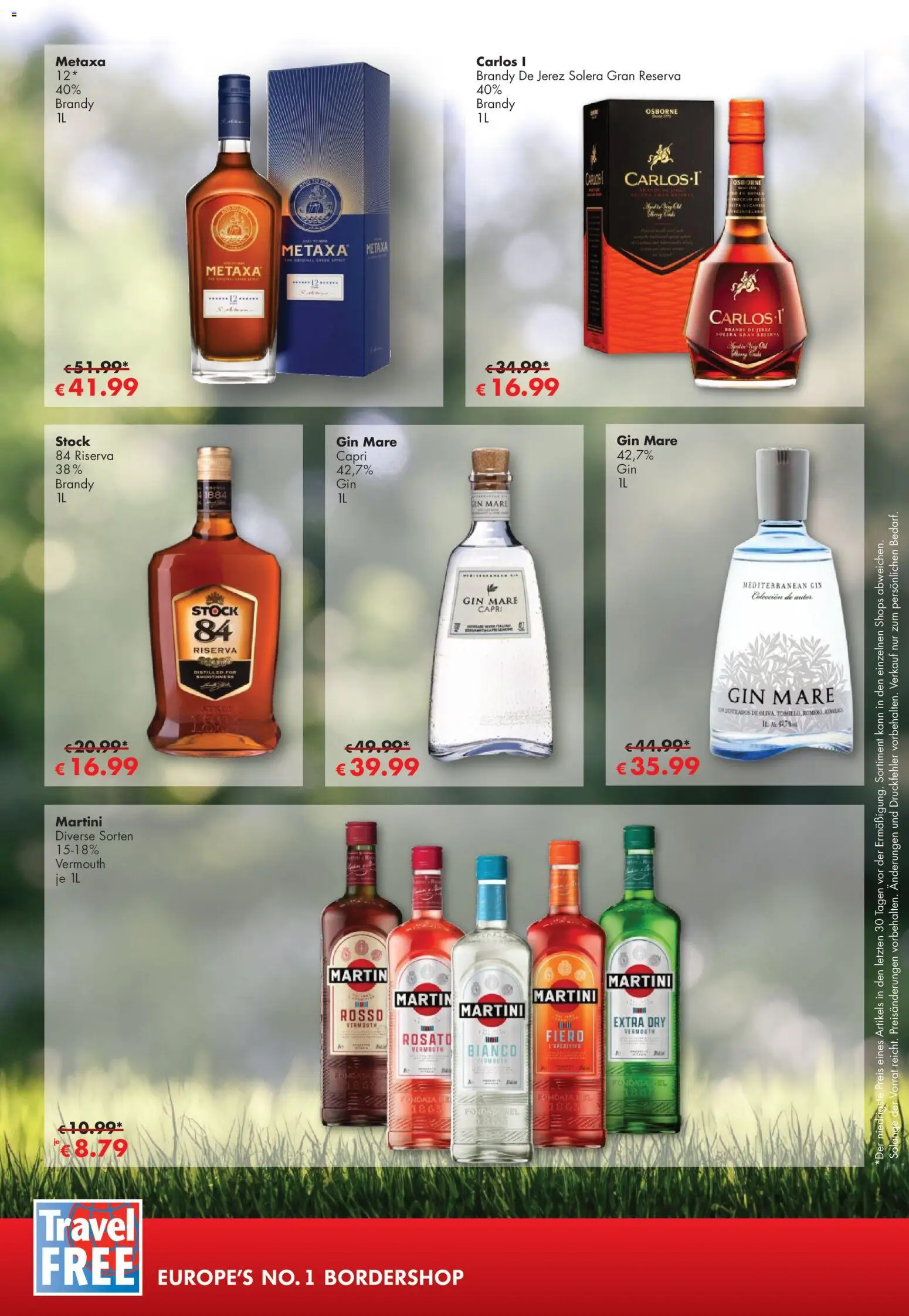 Travel Free Angebote – gültig ab 01.03.2026 | Seite: 7 | Produkte: Martini, Osborne, Metaxa, Gin