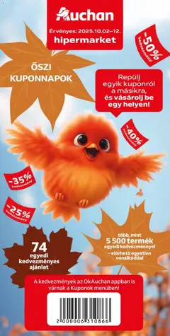 Auchan - Őszi kuponnapok - amely érvényes a következő dátumtól: 02.10.2025