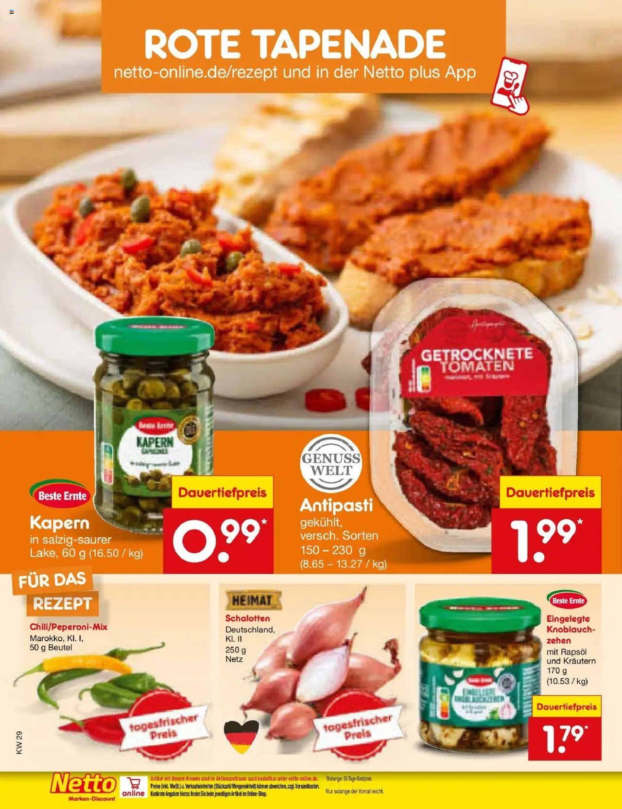 Netto Marken-Discount prospekt Calw-Stammheim	 - gültig ab dem 13.07.2025 | Seite: 54 | Produkte: Rapsöl, Tomaten, Knoblauch
