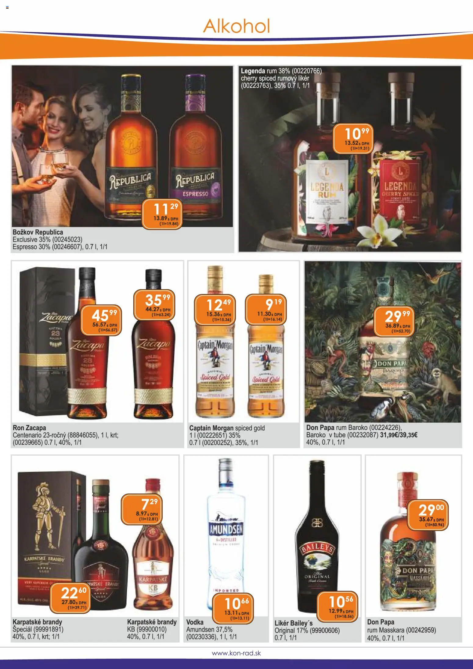 Nové KON - RAD akcie – leták je platný od 01.02.2026 | Strana: 7 | Produkty: Božkov, Karpatské brandy, Brandy, Rum