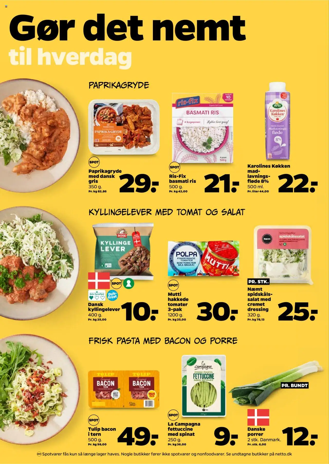 Netto tilbudsavis – gyldig fra 20.09.2025 | Side: 7 | Produkter: Fløde, Porrer, Spinat, Lingerie