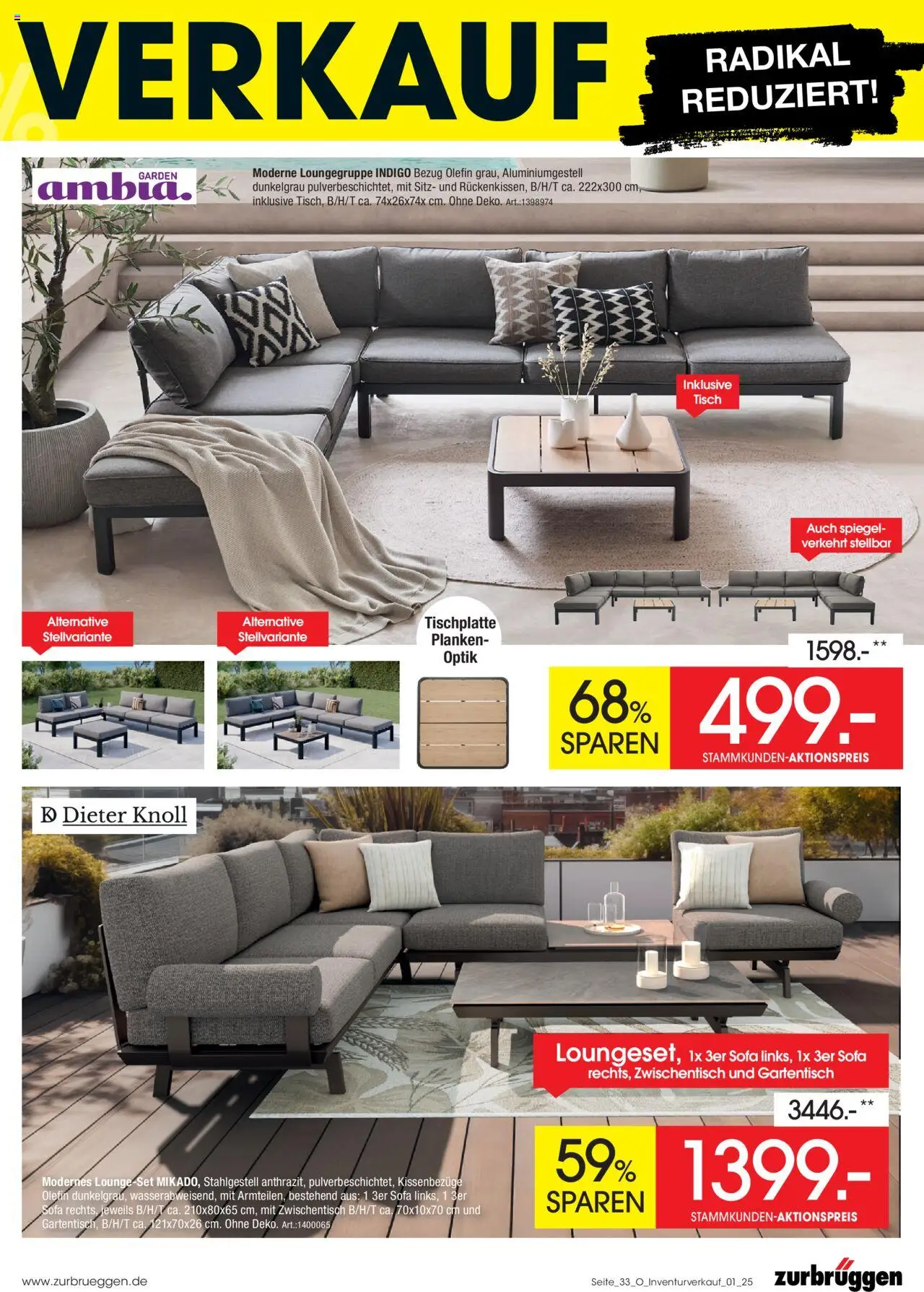 Zurbrüggen Inventurverkauf - gültig ab dem 04.08.2025 | Seite: 35 | Produkte: Sofa, Tisch, Spiegel