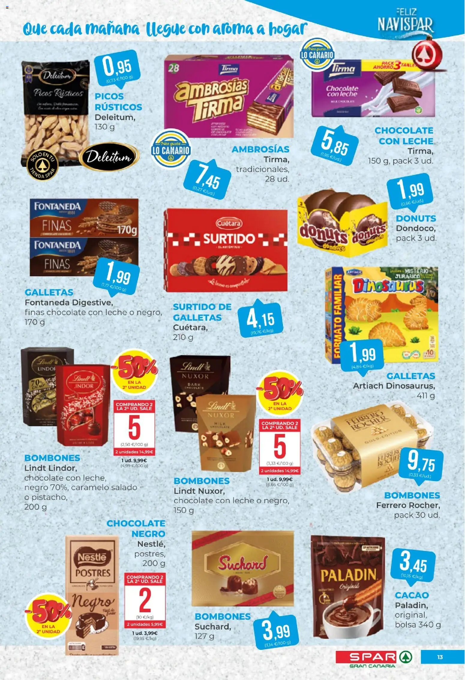 Spar - folleto │ válido desde el 12.12.2025 | Página: 13 | Productos: Leche, Chocolate con leche, Donuts, Φρυγανιές σικάλεως