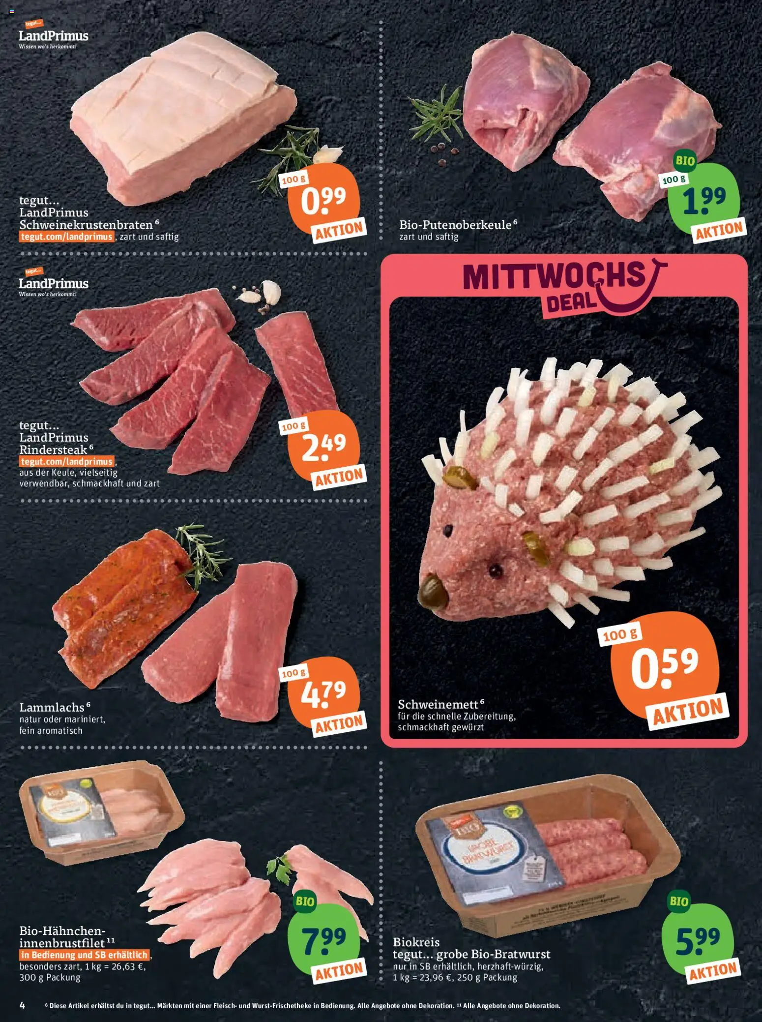 Tegut Prospekt 	 – gültig ab 10.04.2026 | Seite: 6 | Produkte: Fleisch