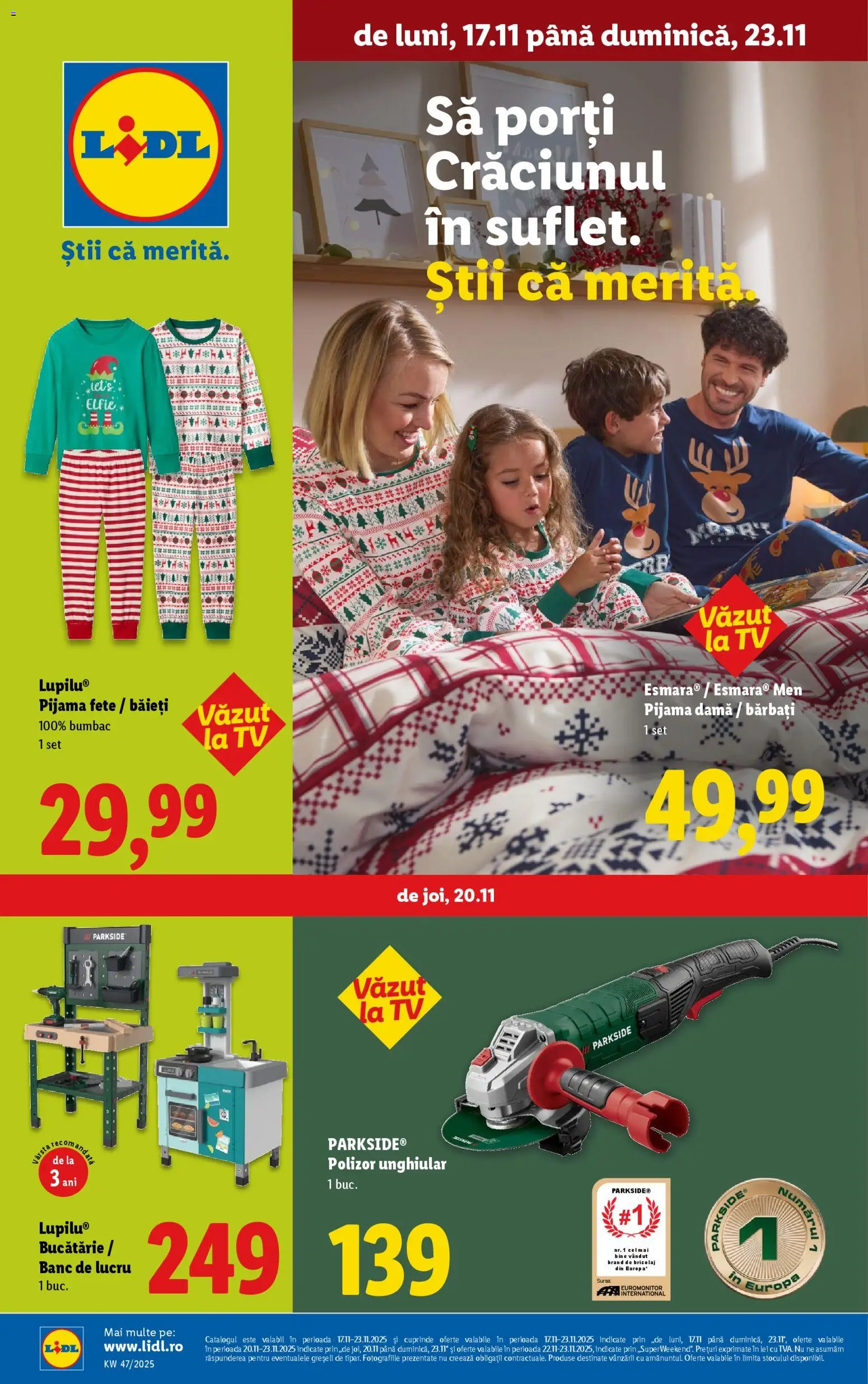 Noul catalog Lidl – valabil de la 17.11.2025 | Pagină: 1 | Produse: Polizor, Bucătărie