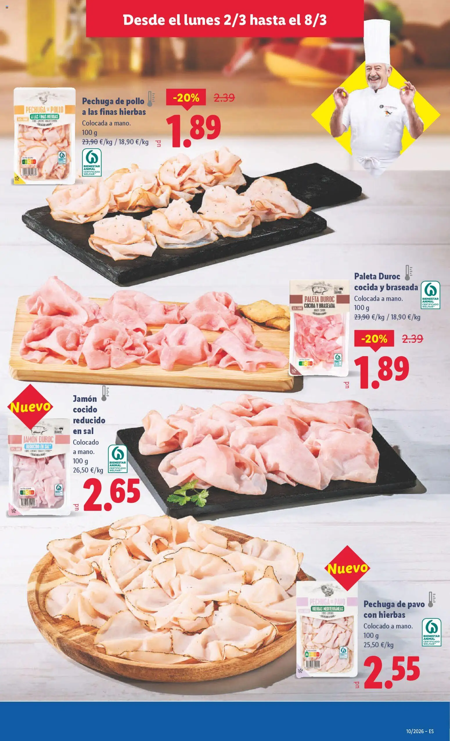 Lidl folleto │ válido desde el 02.03.2026 | Página: 9 | Productos: Jamón, Jamón cocido