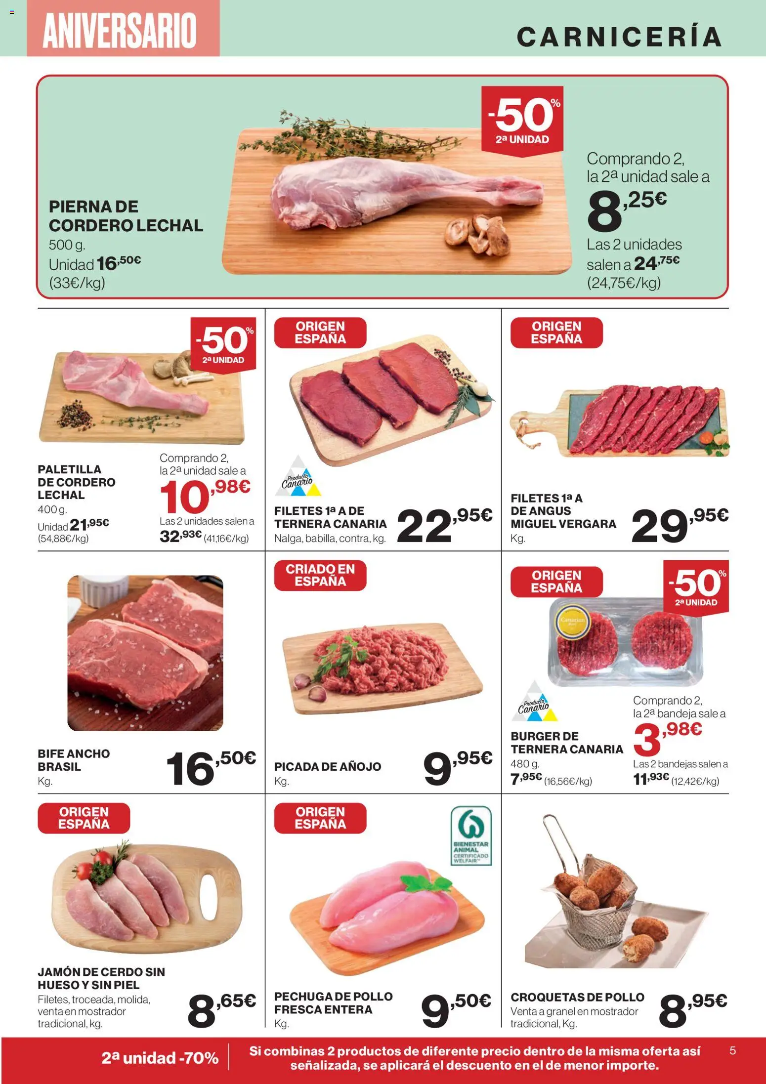 Supercor Canarias │ válido desde el 23.10.2025 | Página: 5 | Productos: Jamón, Cerdo, Φίλτρο καφέ, Croquetas