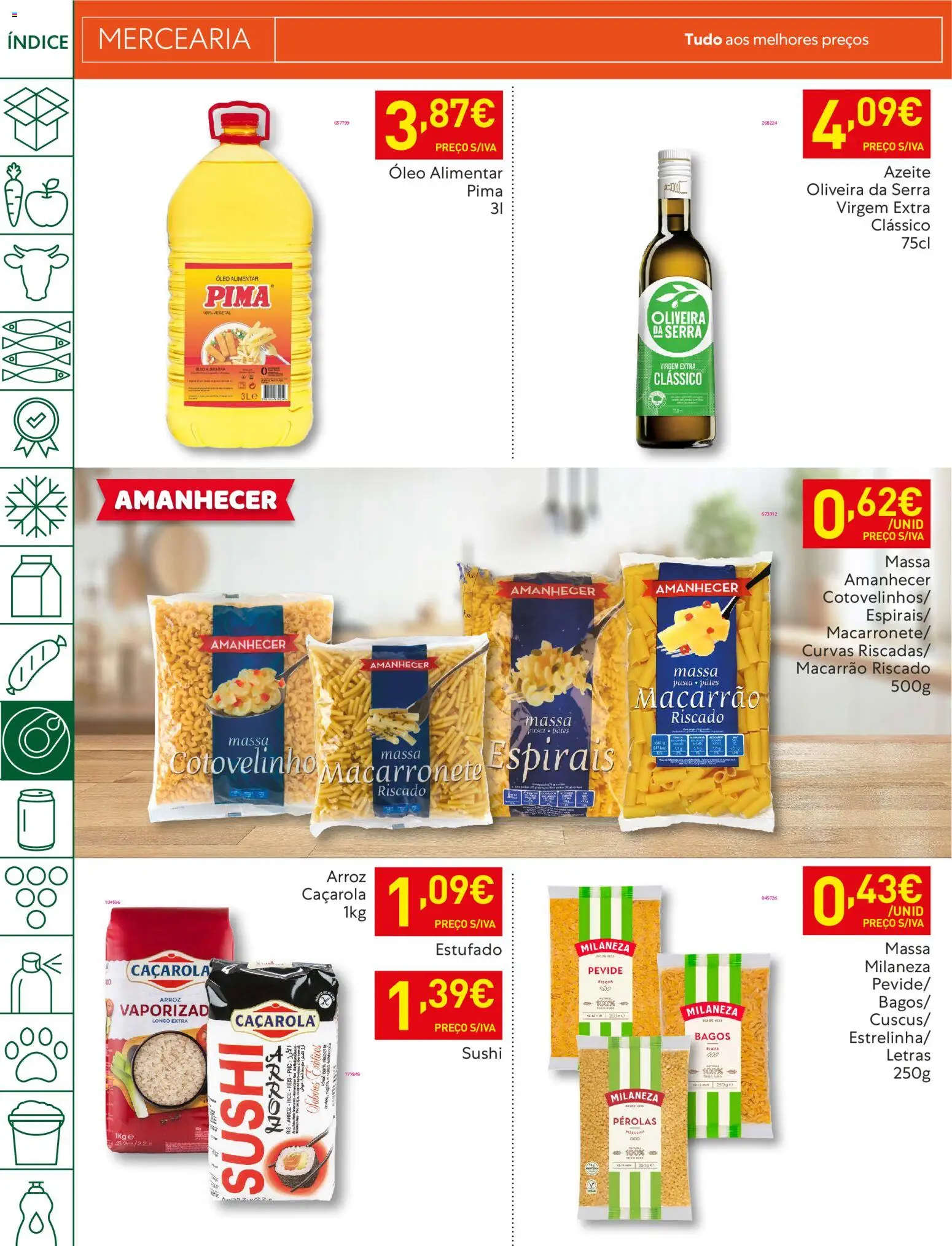 Recheio folheto │ válido de 27.01.2026 | Página: 24 | Produtos: Azeite, Arroz, Macarrão, Massa