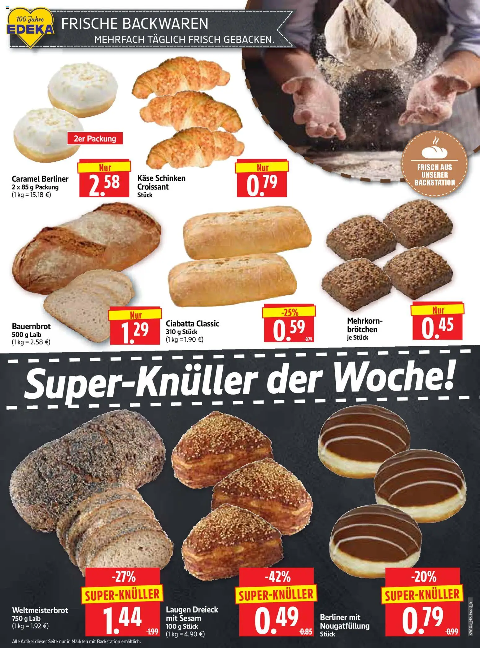 HERKULES Prospekt 	 – gültig ab 26.01.2026 | Seite: 5 | Produkte: Berliner, Käse, Croissant, Schinken