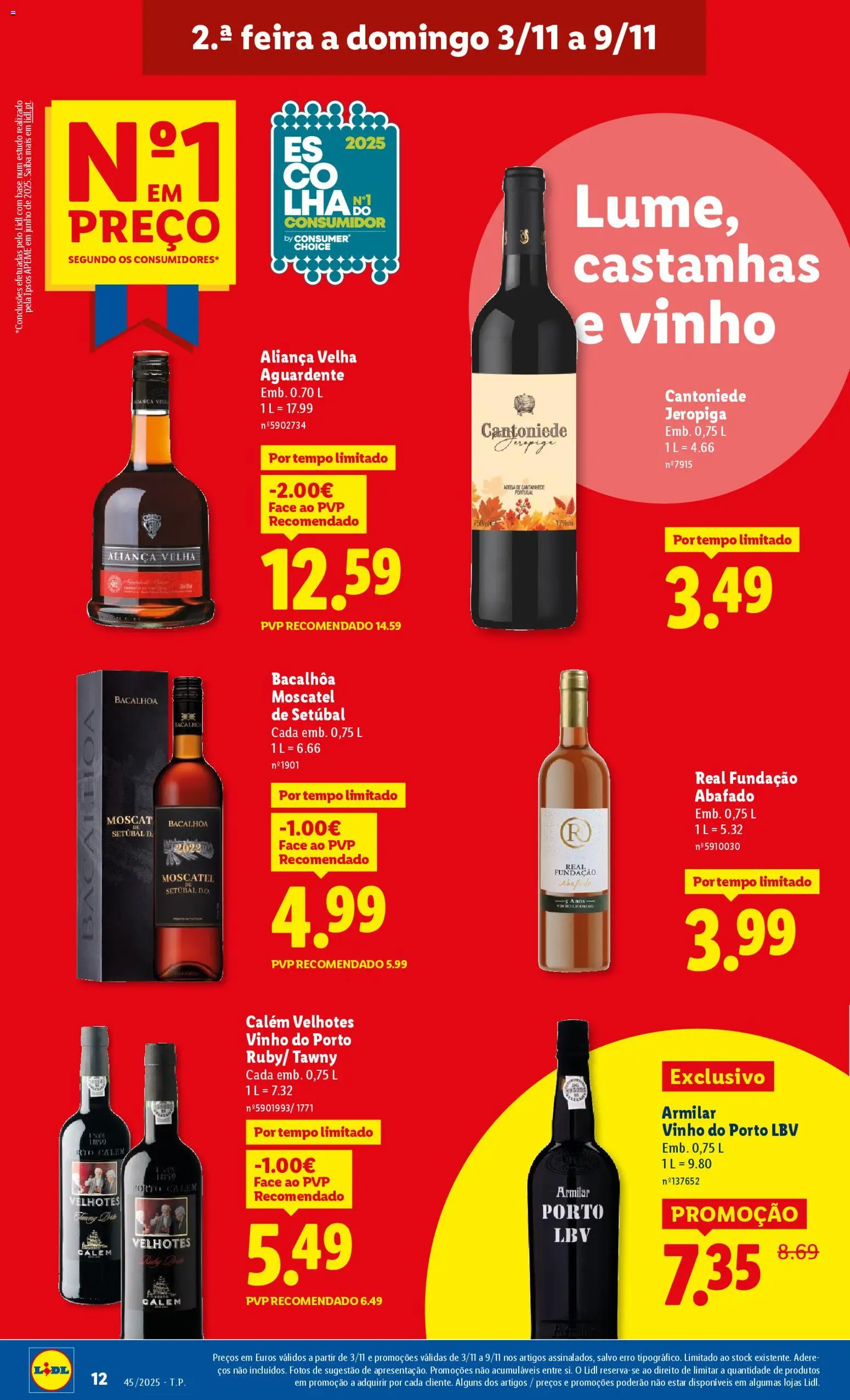 Lidl folheto │ válido de 03.11.2025 | Página: 12 | Produtos: Aliança, Base, Castanhas, Vinho