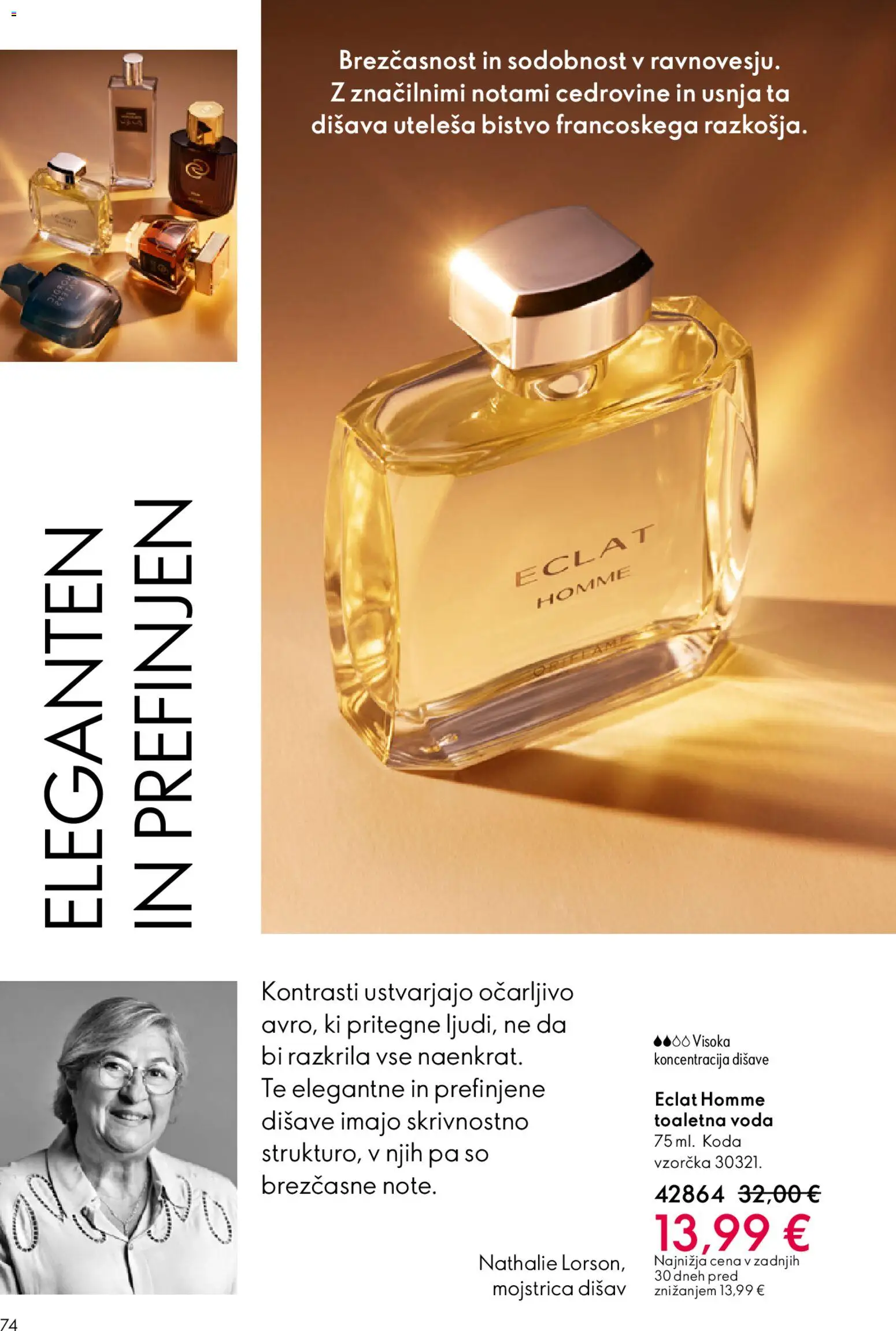 Novi Oriflame katalog ponudbe – veljaven od 22.04.2026 | Stran: 74 | Izdelki: Disava, Voda, Toaletna voda