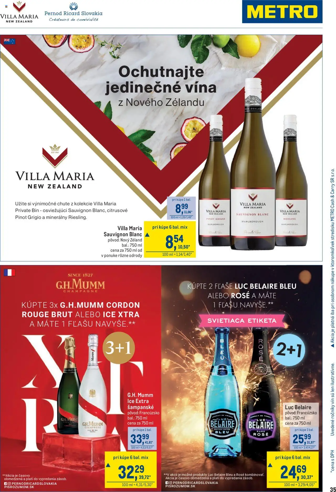 Nové Metro akcie – leták je platný od 27.08.2025 | Strana: 35 | Produkty: Šampanské