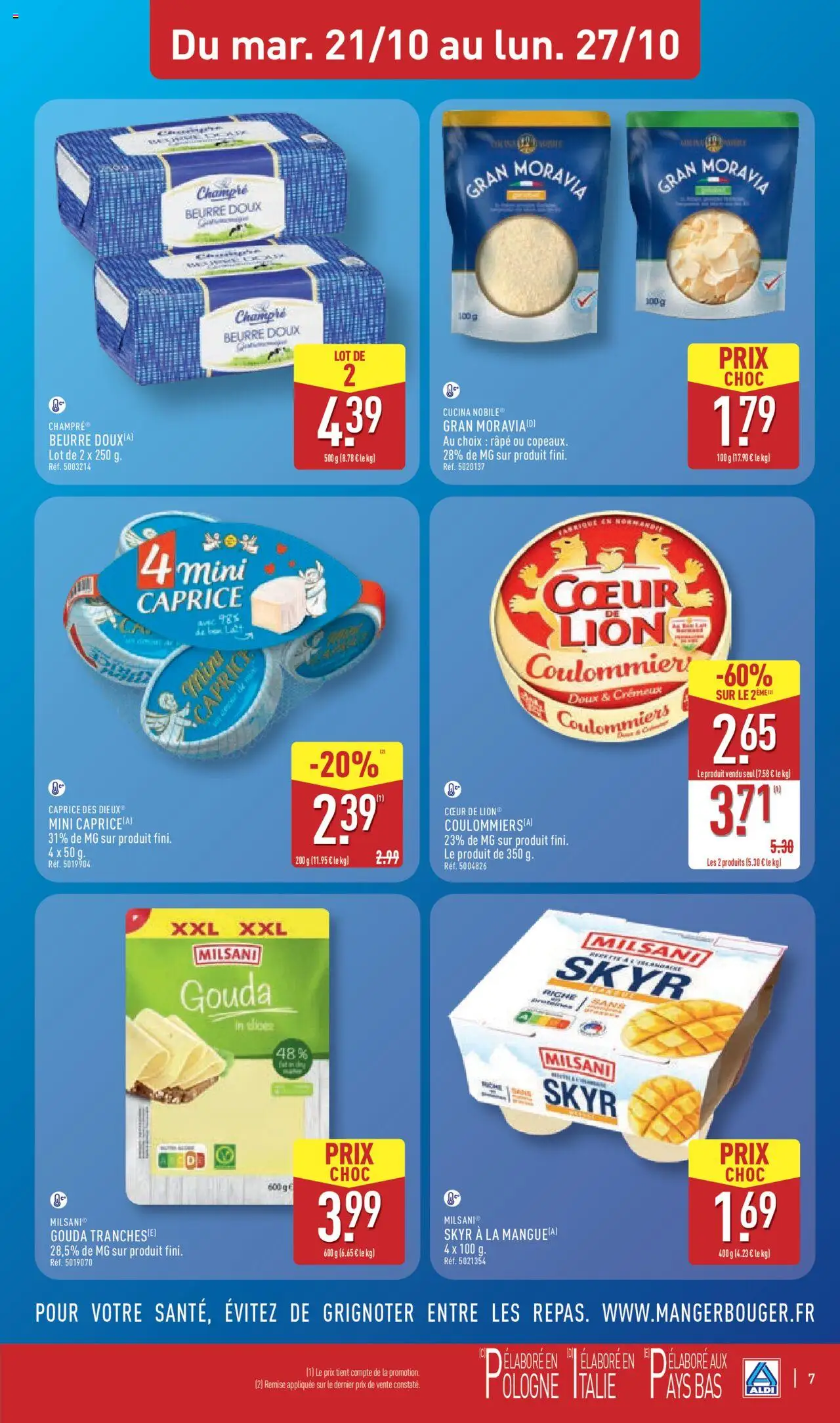 {H1} | Page: 9 | Produits: Beurre, Skyr, Gouda, Beurre doux