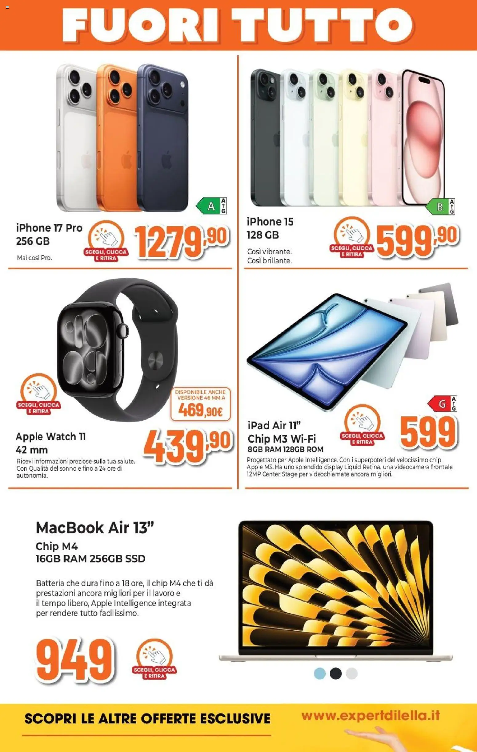 Volantino Expert del 27.12.2025 | Pagina: 29 | Prodotti: Macbook air, Videocamera, Ipad, Apple Watch