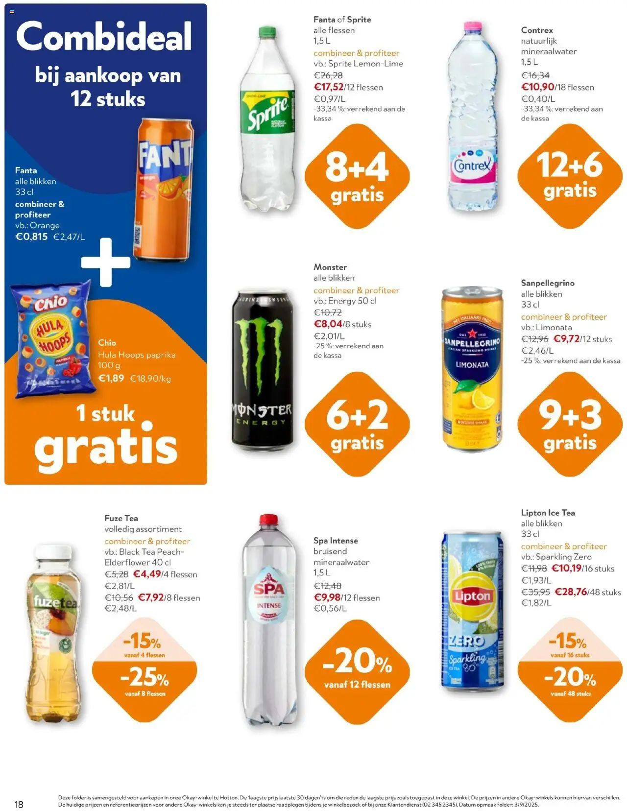 {H1} | Pagina: 18 | Producten: Fanta, Fruit, Mineraalwater, Kan