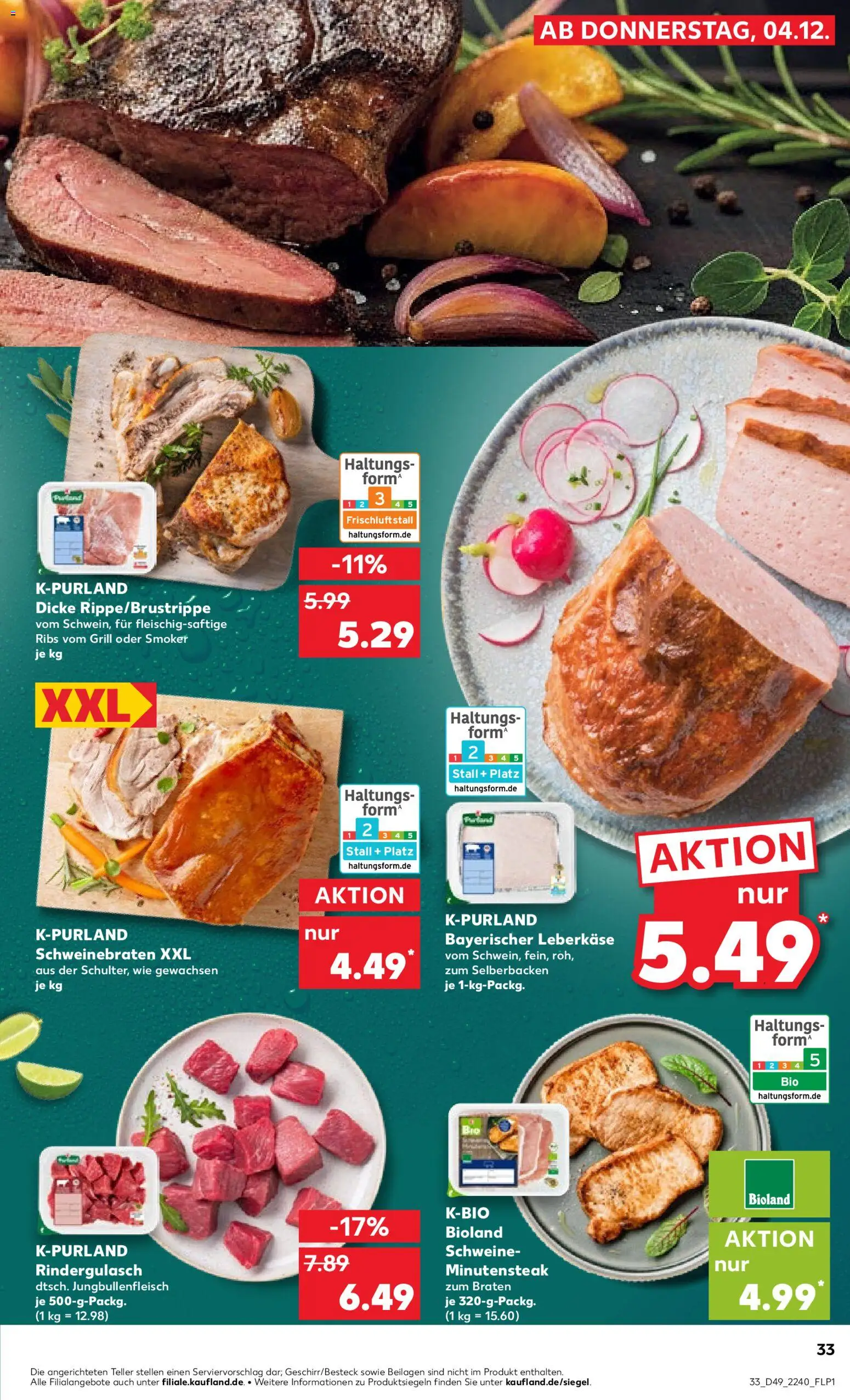 Kaufland prospekt Stuttgart	 – gültig ab 07.12.2025 | Seite: 33 | Produkte: Grill, Rindergulasch, Leberkase