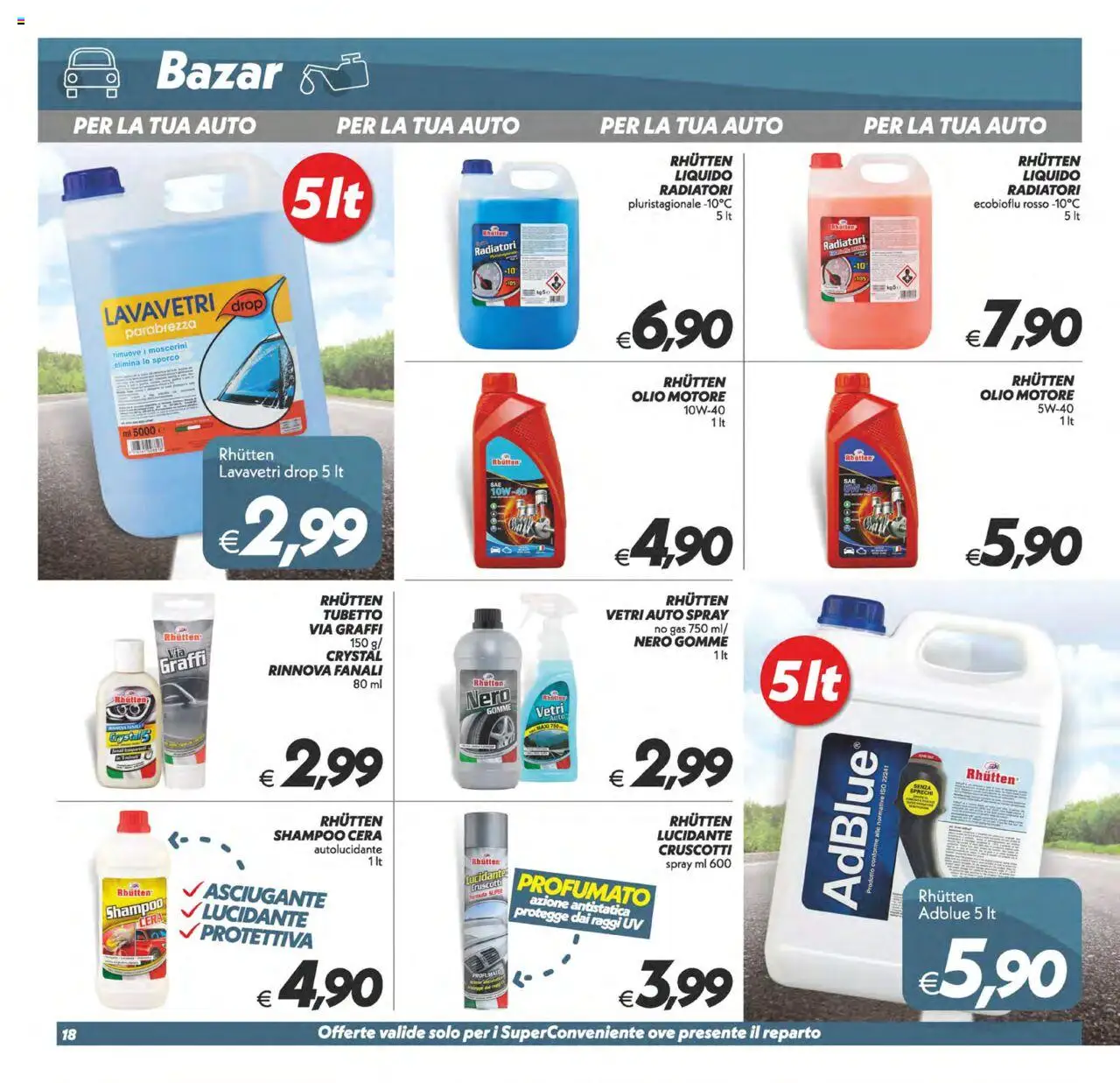 Volantino SuperConveniente del 23.09.2025 | Pagina: 18 | Prodotti: Shampoo, Olio motore, Olio