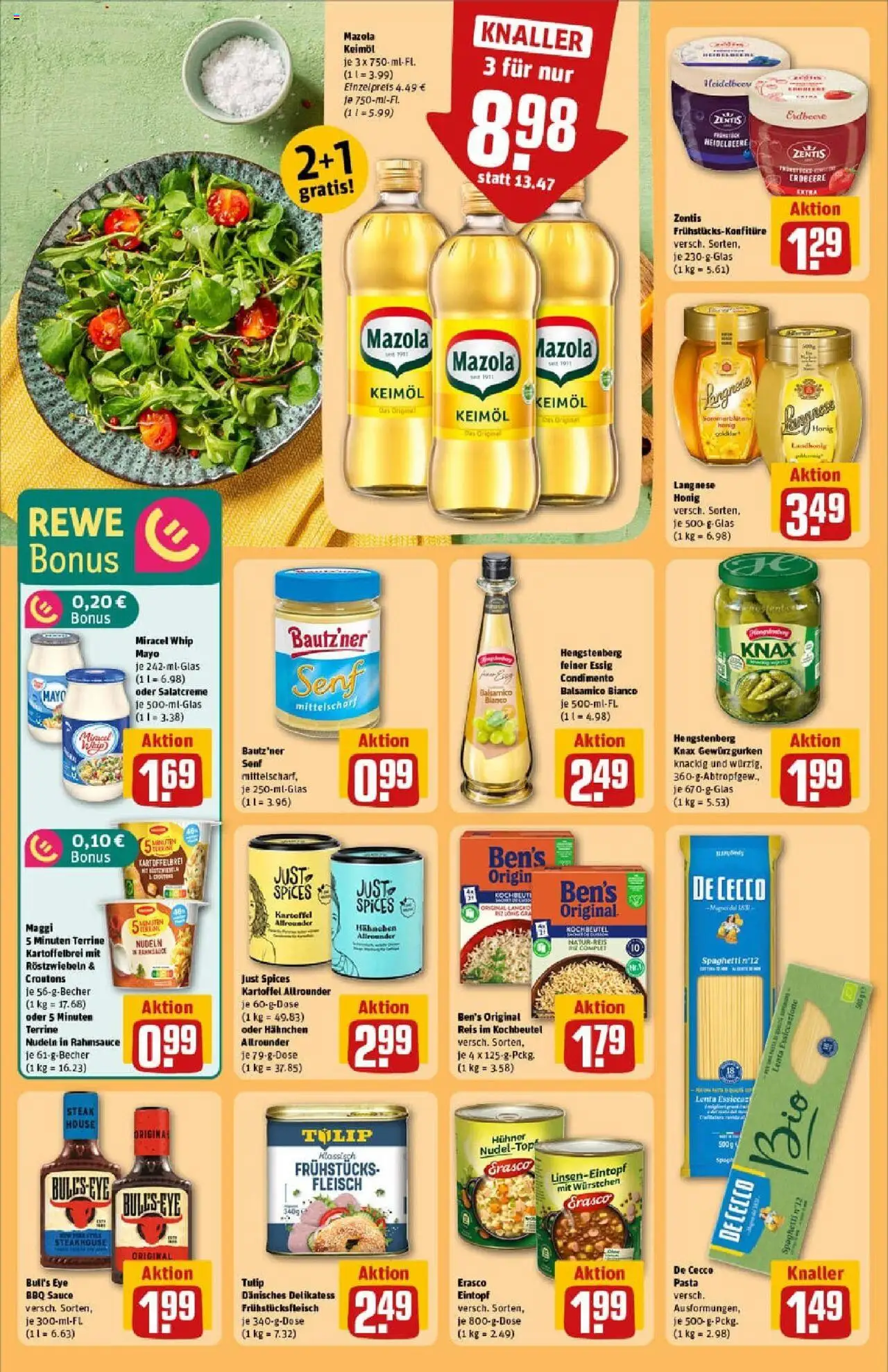 Rewe prospekt Lübeck	 - gültig ab dem 27.07.2025 | Seite: 20 | Produkte: Langnese, Maggi, Pasta, Reis