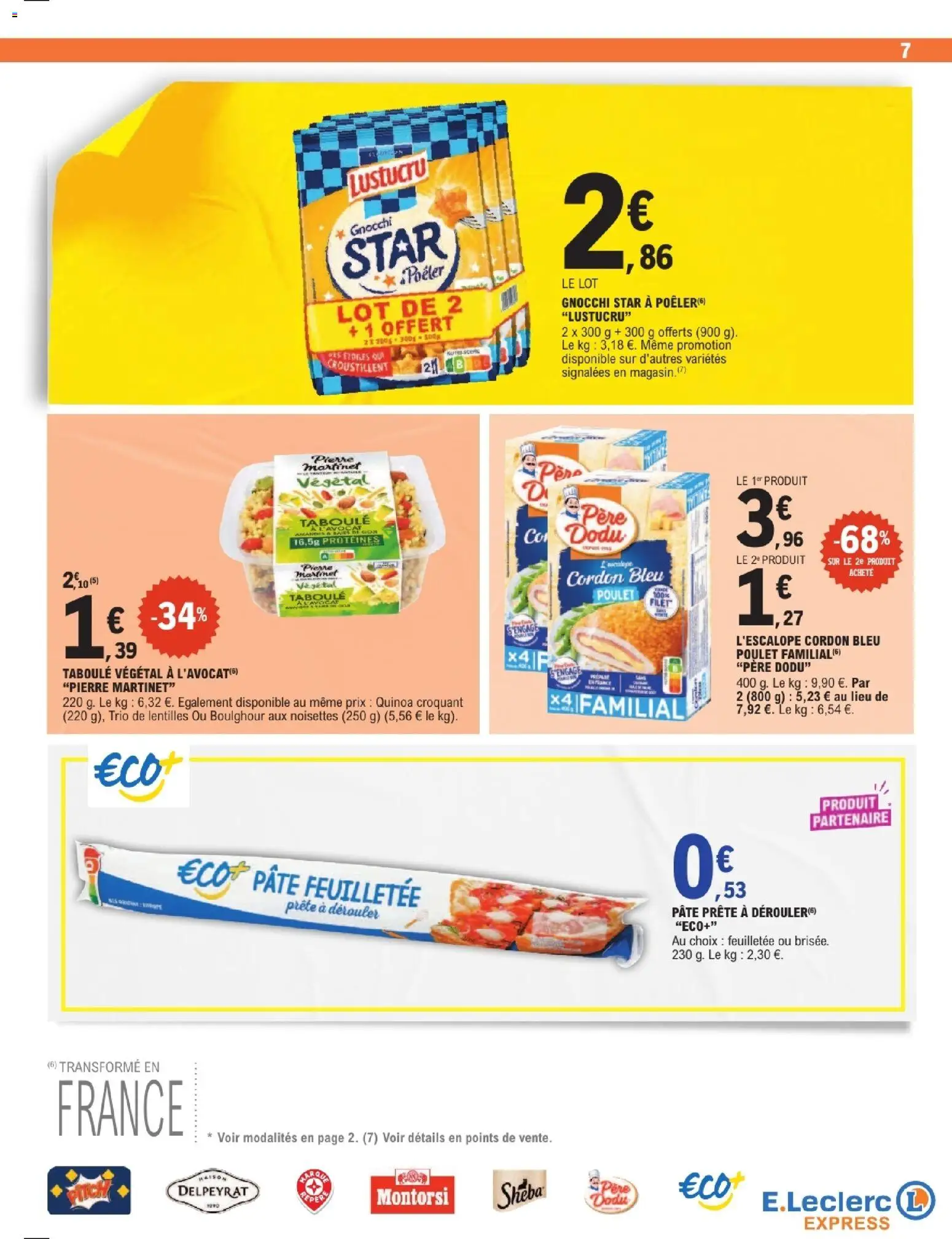 {H1} | Page: 7 | Produits: Noisettes, Pâte feuilletée, Quinoa, Cordon bleu