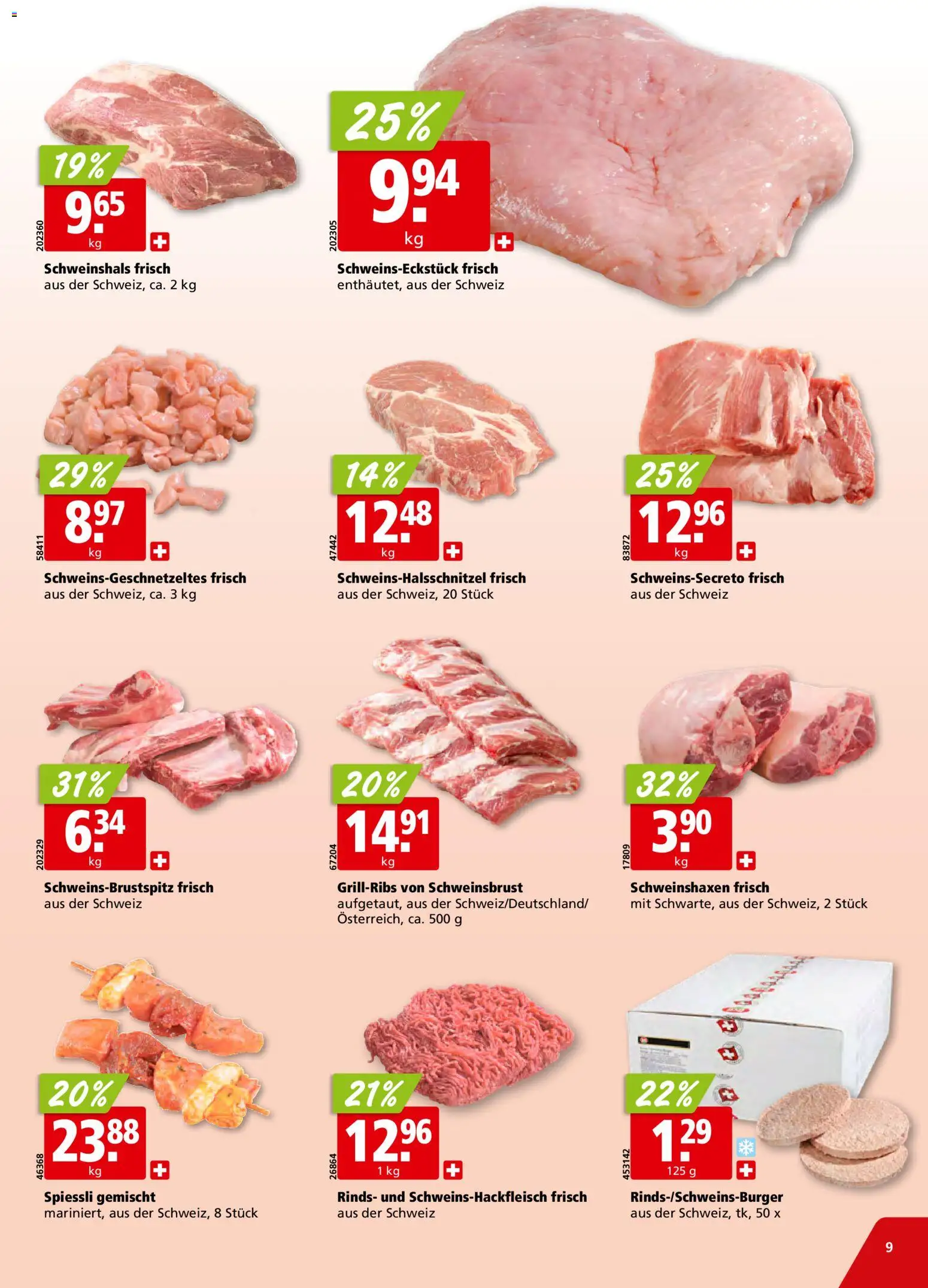 Aligro aktionen Schlieren, Gossau SG, Frauenfeld, Rapperswil-Jona, Sargans, Bern – gültig ab 20.04.2026 | Seite: 9