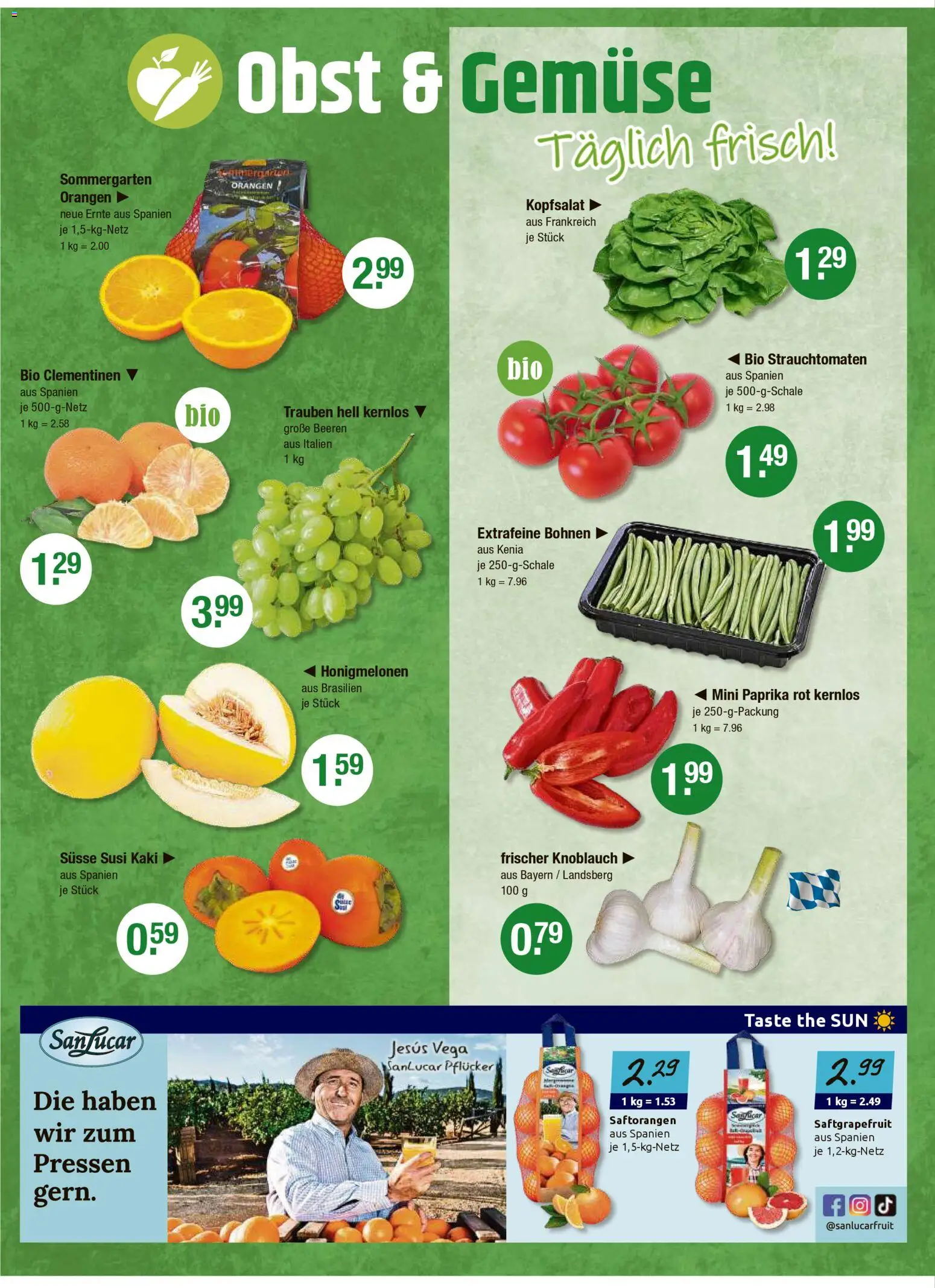 V-Markt - M&#252;nchen – gültig ab 20.11.2025 | Seite: 4 | Produkte: Gemüse, Paprika, Obst, Kaki