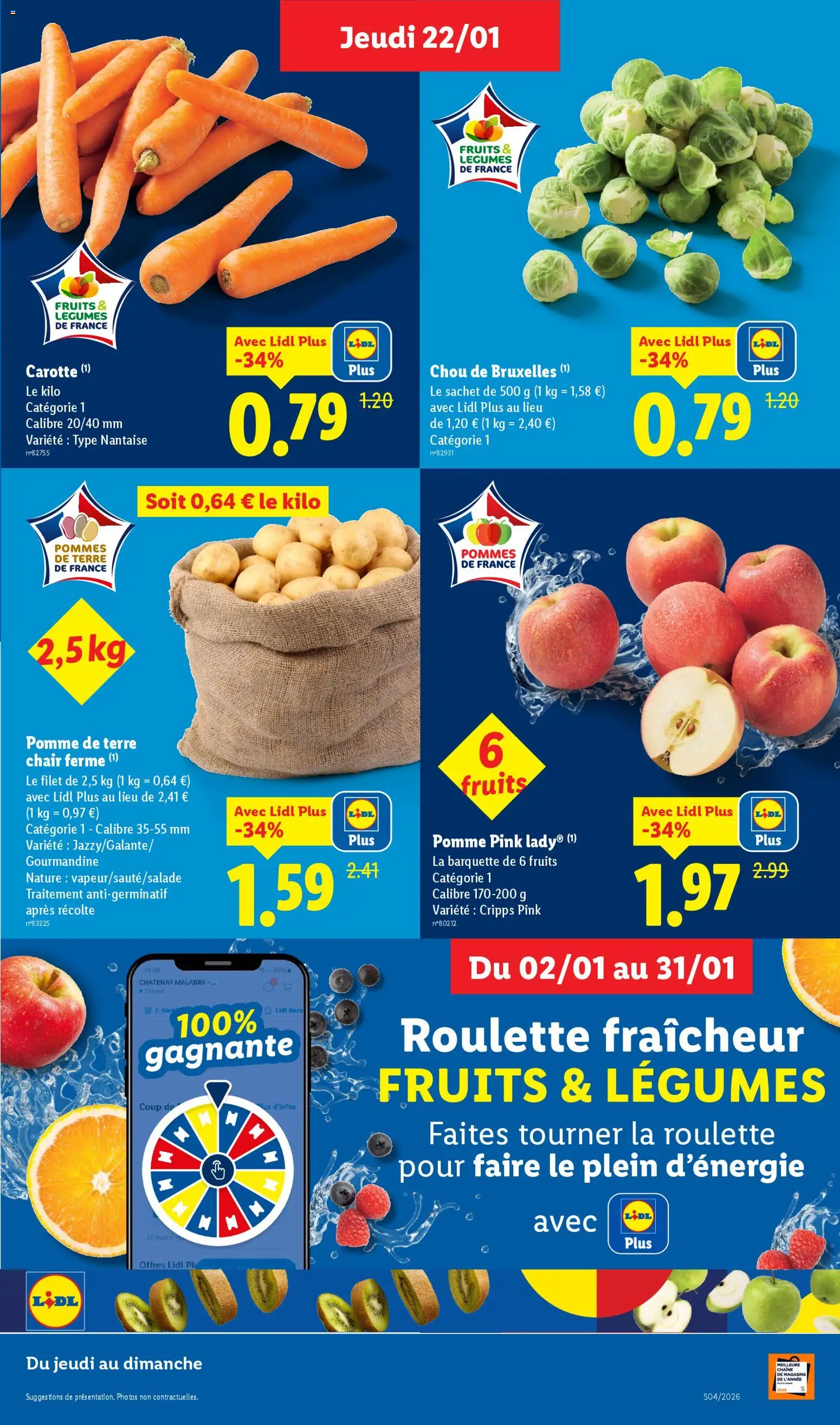 {H1} | Page: 3 | Produits: Pomme, Pommes, Carotte, Pommes de terre
