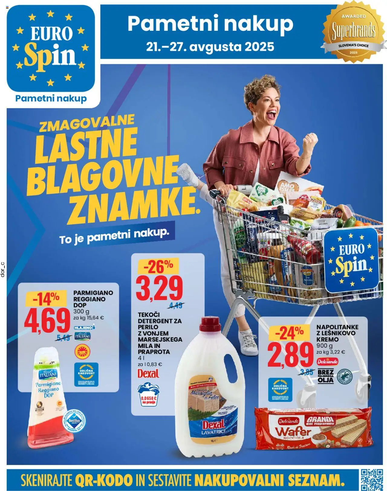 Eurospin - Velenje │ velja od 21.08.2025 | Stran: 1 | Izdelki: Napolitanke, Detergent