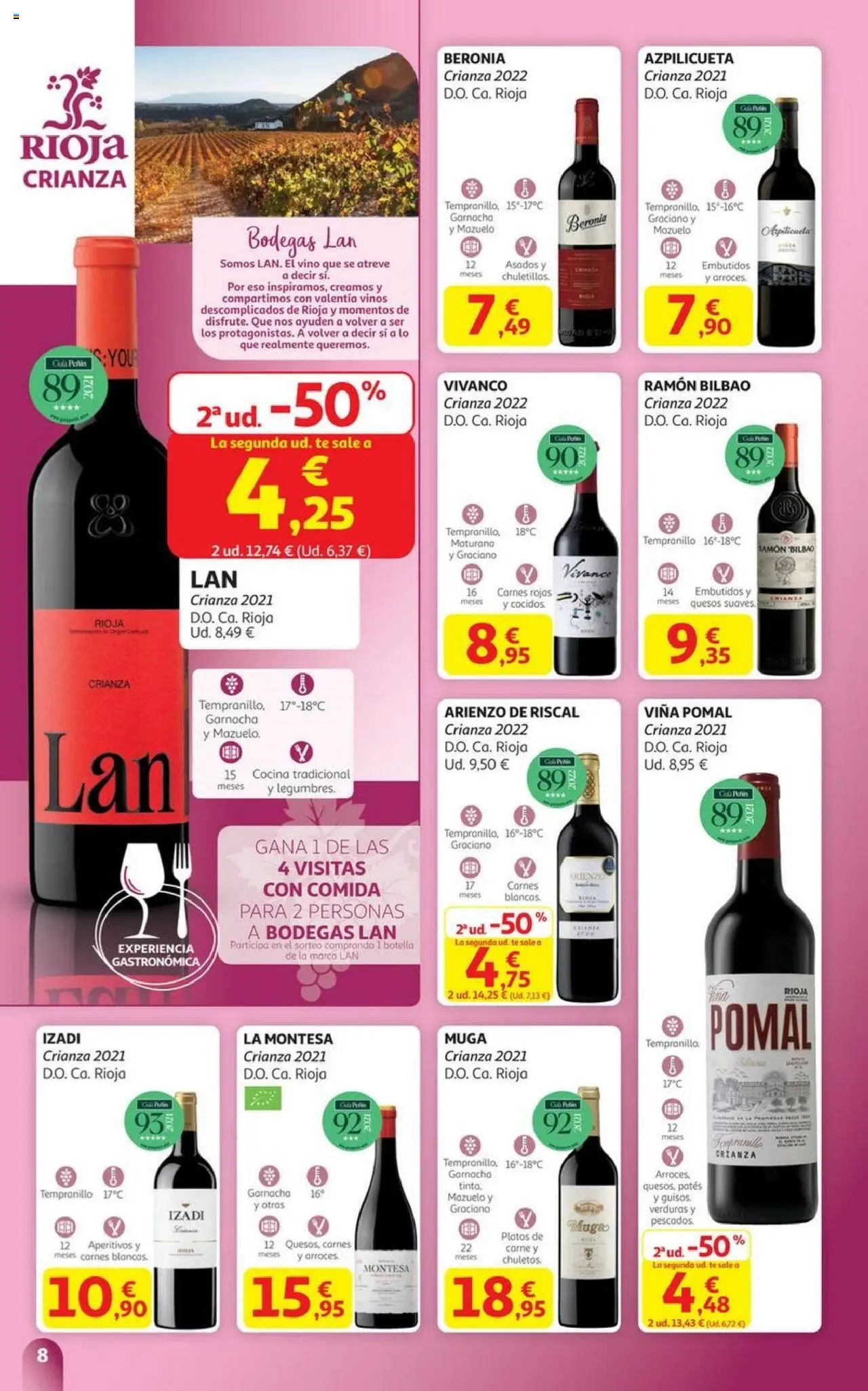Alcampo - HG Castilla Mancha │ válido desde el 06.10.2025 | Página: 8 | Productos: Vino, Νυχτικό, Cocina, Marco
