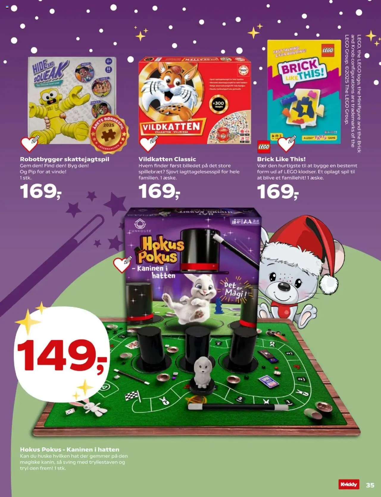 Kvickly tilbudsavis – gyldig fra 10.10.2025 | Side: 35 | Produkter: Hat, Spil