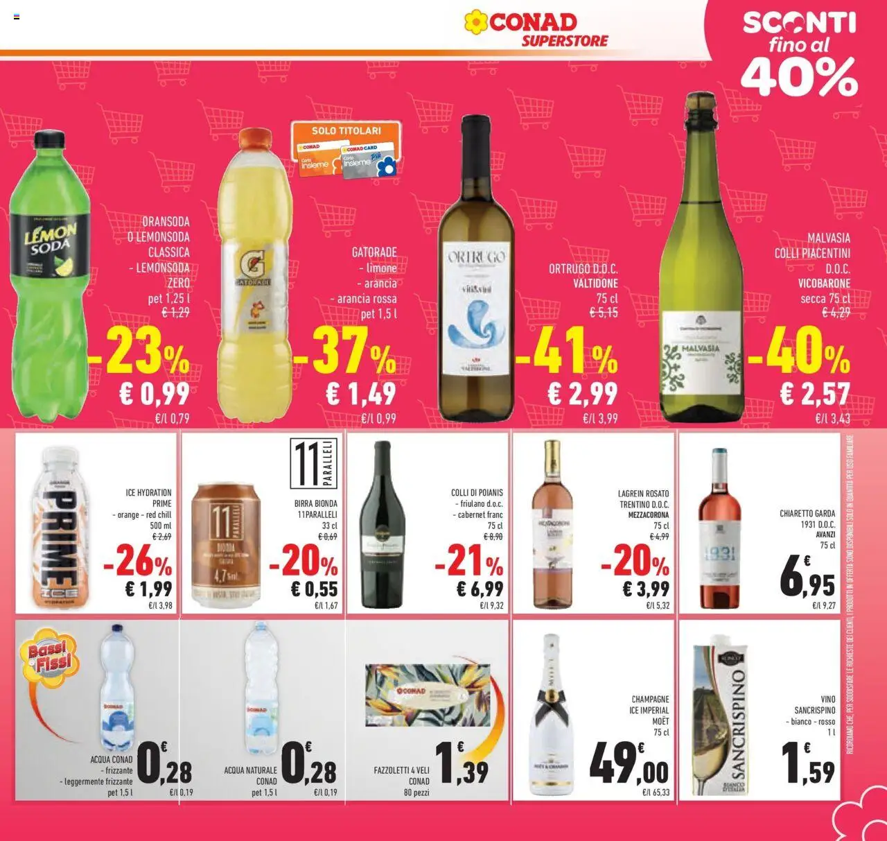 Volantino Conad del 15.07.2025 | Pagina: 21 | Prodotti: Limone, Vino, Acqua naturale, Arancia