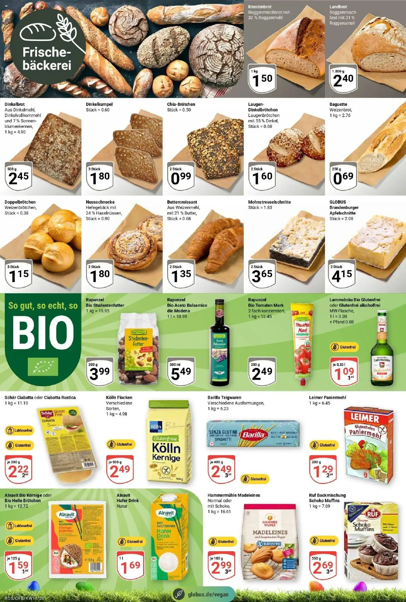 Globus prospekt Lambrechtshagen	 – gültig ab 29.03.2026 | Seite: 12 | Produkte: Bäckerei, Kolln, Balsamico, Flocken
