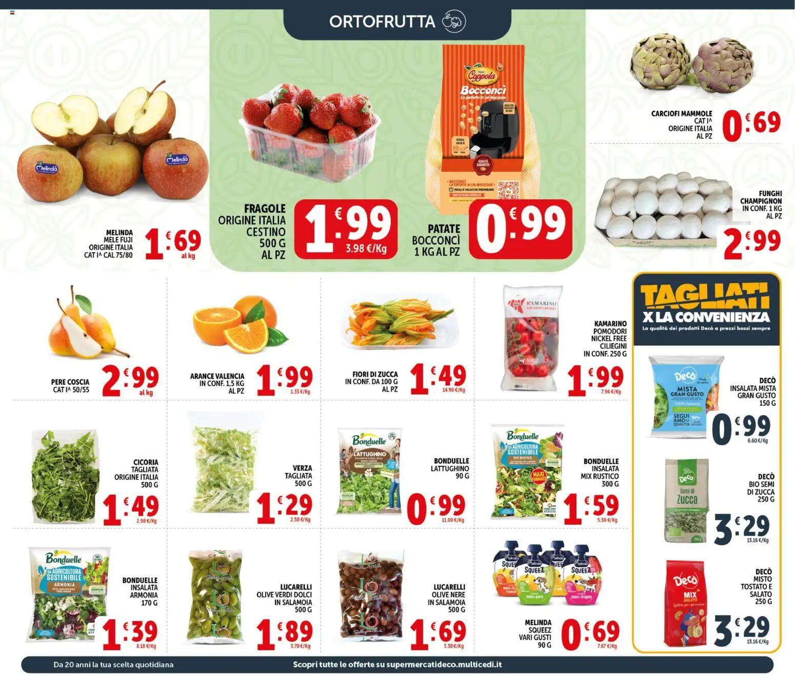 Volantino Decò del 21.04.2026 | Pagina: 6 | Prodotti: Arance, Carciofi, Semi di zucca, Cestino