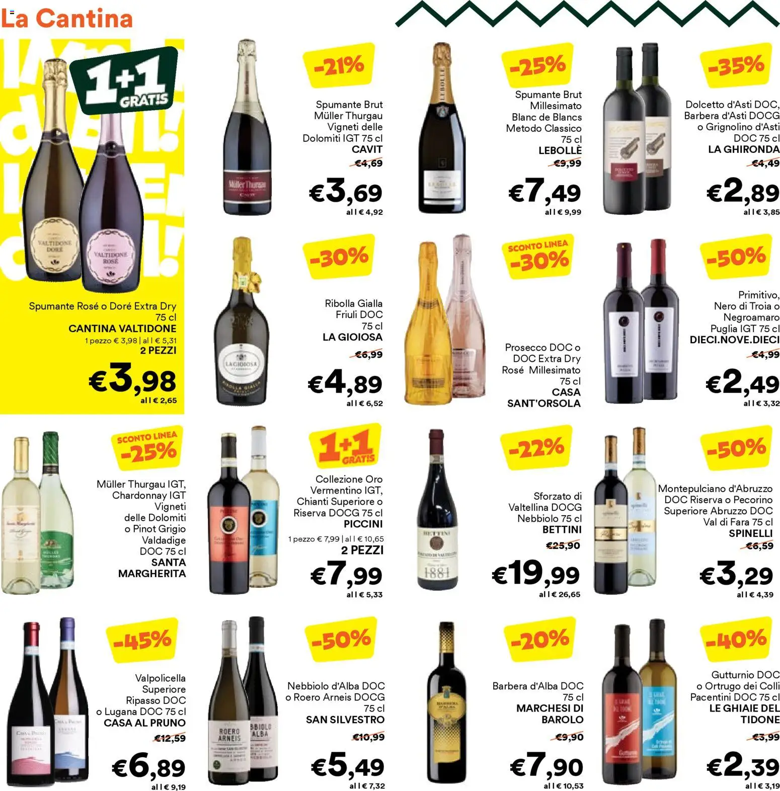 Volantino Unes del 14.12.2025 | Pagina: 20 | Prodotti: Prosecco, Spumante, Pecorino