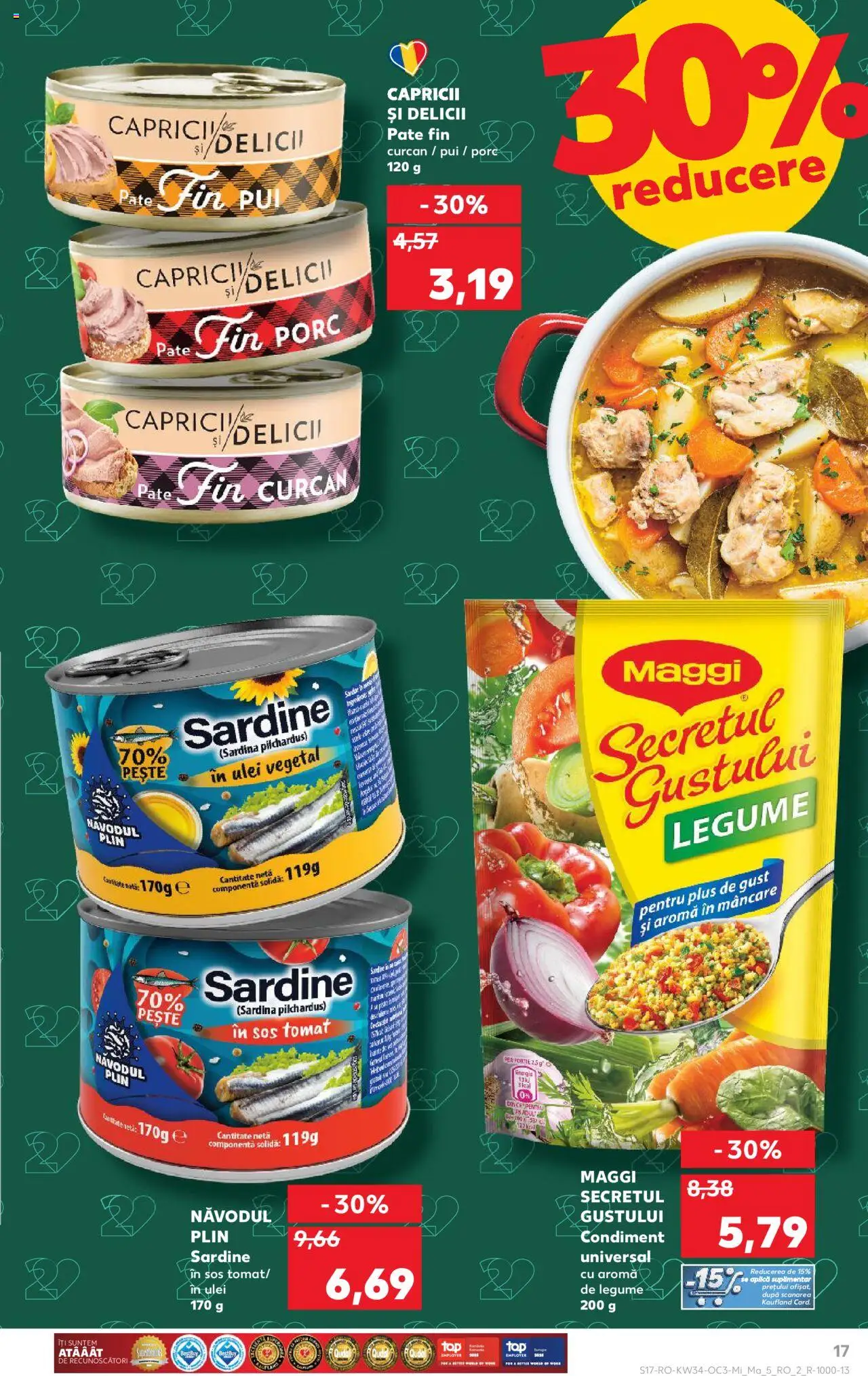 Kaufland RO akciós ujság - amely érvényes a következő dátumtól: 20.08.2025 | Oldal: 17 | Termékek: Maggi