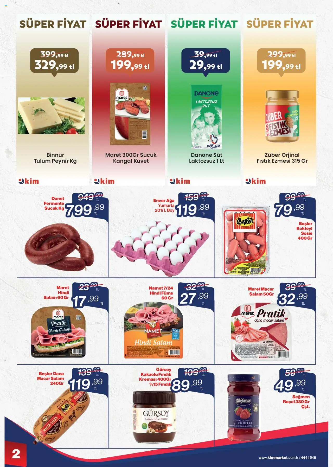 Kim Market Katalog - 15.08.2025 tarihinden itibaren geçerlidir | Sayfa: 2 | Ürünler: Süt, Sos, Piliç, Hindi füme