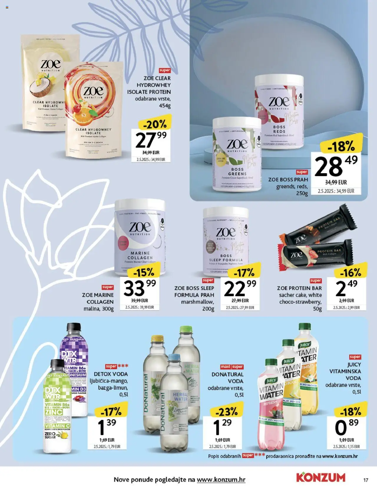 Konzum katalog | vrijedi od 22.09.2025 | Stranica: 17 | Proizvodi: Voda