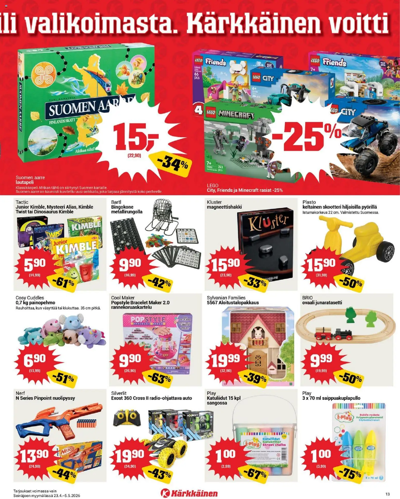 Kärkkäinen tarjoukset - Seinäjoen alue – voimassa 23.04.2026 alkaen | Sivu: 13