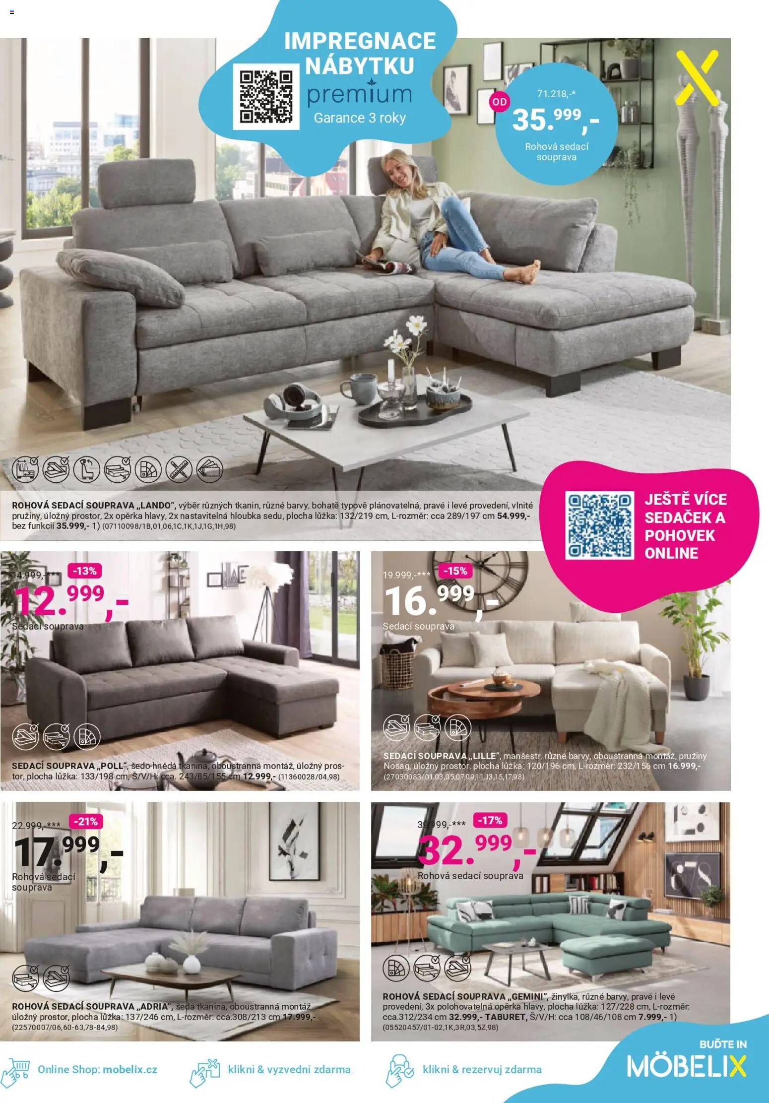 Möbelix leták od 08.12.2025 | Strana: 7 | Produkty: Sedací souprava