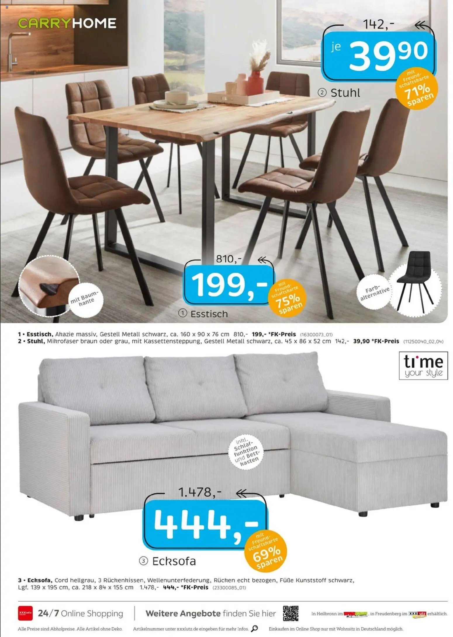 XXXL Lutz Prospekt 	 – gültig ab 02.01.2026 | Seite: 24 | Produkte: Ecksofa, Esstisch, Bett, Stuhl